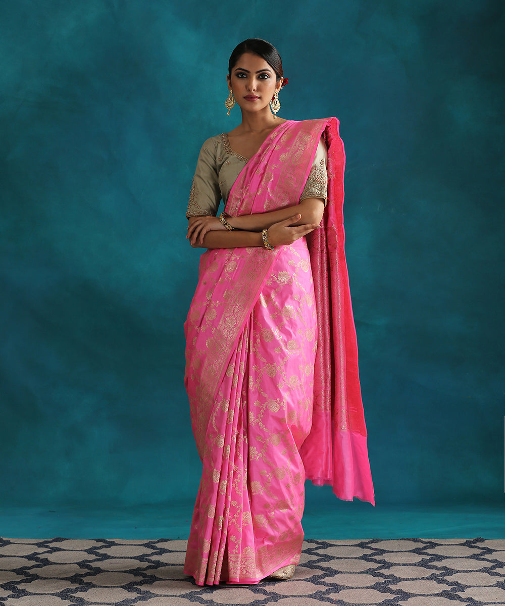 Handloom_Baby_Pink_Pure_Katan_Silk_Banarasi_Saree_With_Cutwork_Upada_Weave_WeaverStory_02
