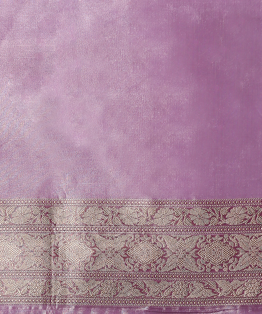 Handloom_Purple_Pure_Organza_Tissue_Banarasi_Saree_With_Multicolor_Border_WeaverStory_05