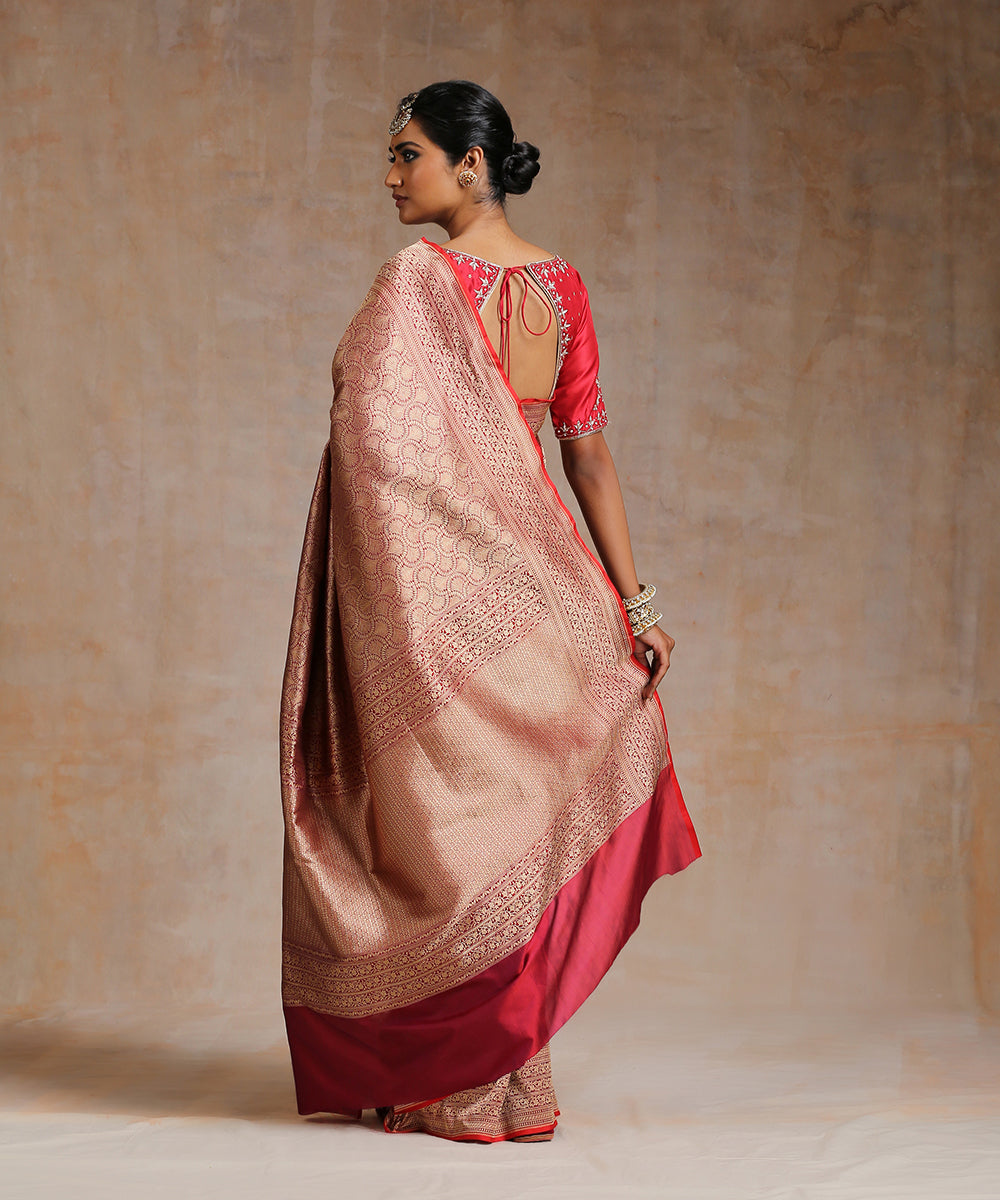 Maroon_Handloom_Pure_Katan_Silk_Banarasi_Saree_With_Antique_Zari_WeaverStory_03