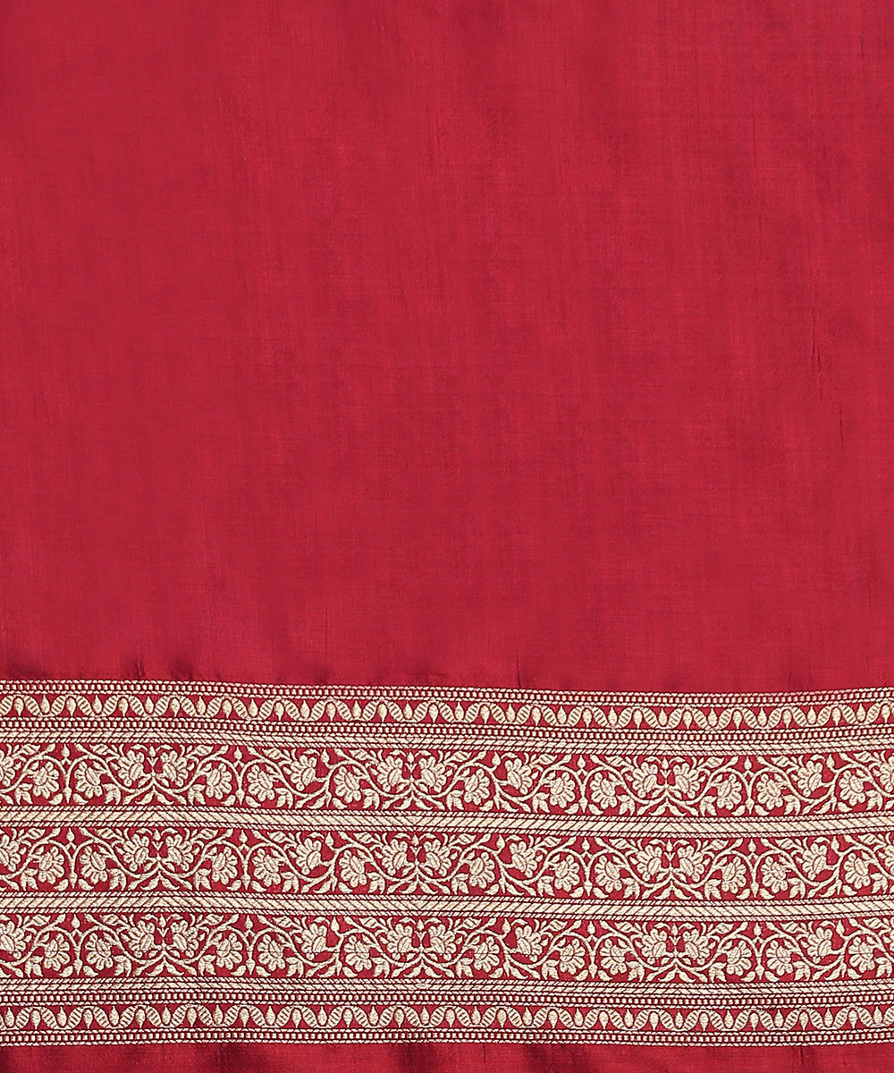 Maroon_Handloom_Pure_Katan_Silk_Banarasi_Saree_With_Antique_Zari_WeaverStory_05