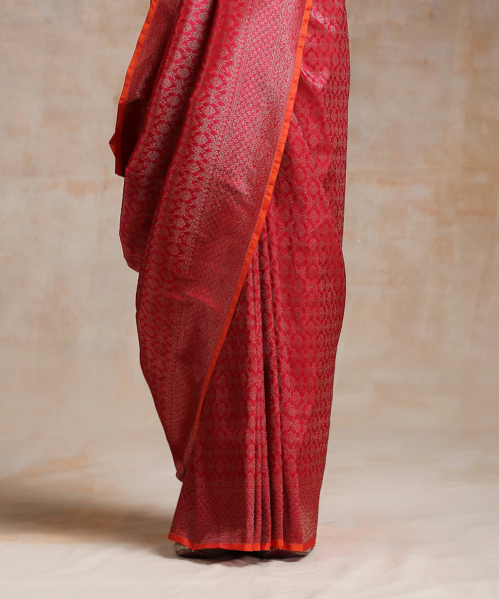 Handloom_Pink_Pure_Katan_Silk_Banarasi_Saree_With_Antique_Zari_WeaverStory_04