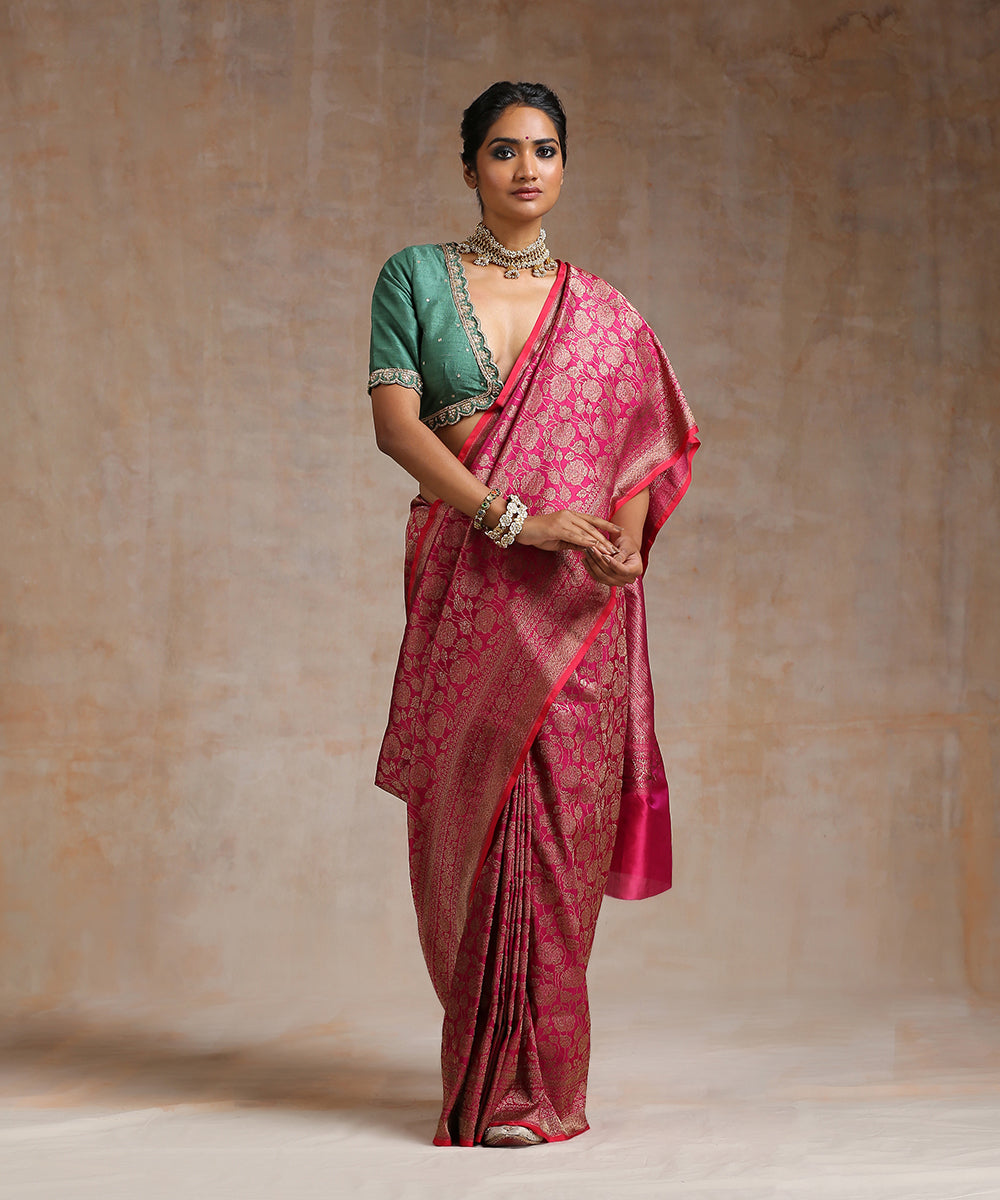 Handloom_Plum_Pure_Katan_Silk_Banarasi_Saree_With_Antique_Zari_WeaverStory_02