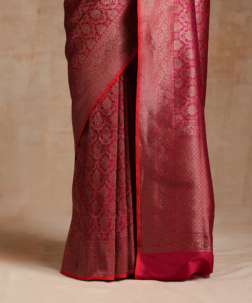 Handloom_Magenta_Pure_Katan_Silk_Kimkhab_Banarasi_Saree_With_Antique_Zari_WeaverStory_04