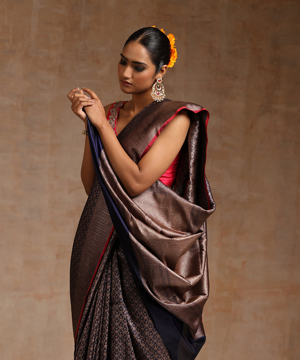 Blue_Handloom_Pure_Katan_Silk_Antique_Zari_Banarasi_Saree_With_Kimkhab_Weave_WeaverStory_01