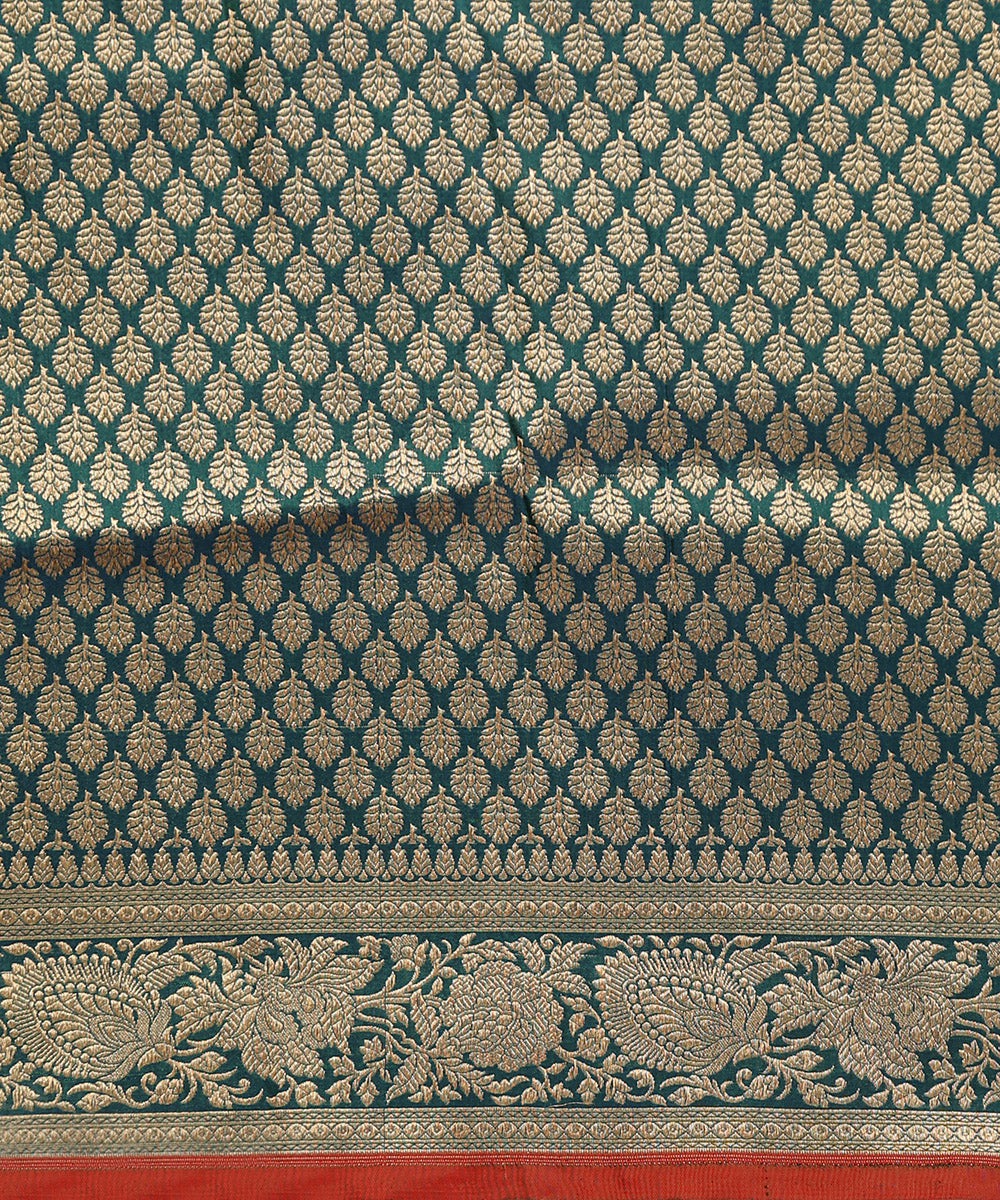 Handloom_Teal_Pure_Katan_Silk_Kimkhab_Banarasi_Saree_With_Antique_Zari_WeaverStory_05