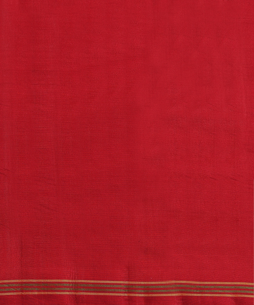 Blue_Handloom_Pure_Mulberry_Silk_Patola_Saree_With_Red_Border_WeaverStory_05