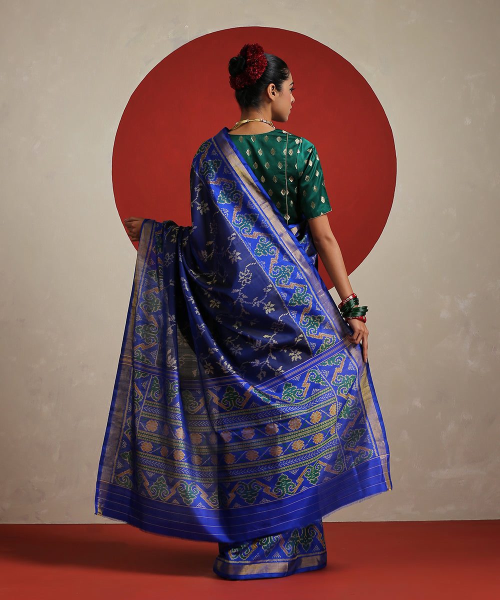 Handloom_Ink_Blue_Pure_Mulberry_Silk_Single_Ikat_Patola_Saree_WeaverStory_03