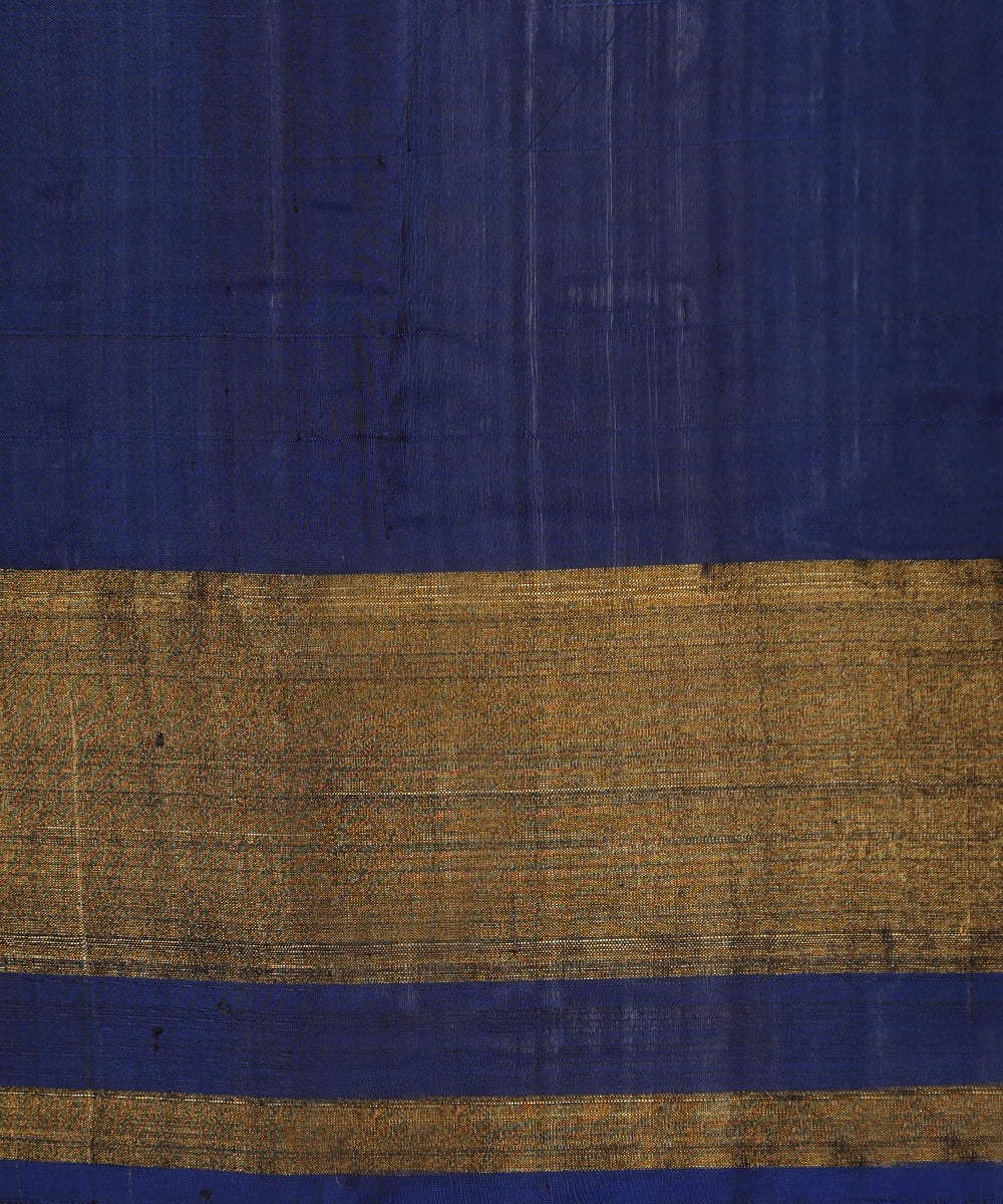 Navy_Blue_Handloom_Pure_Mulberry_Silk_Single_Ikat_Patola_Saree_With_Tissue_Border_WeaverStory_05