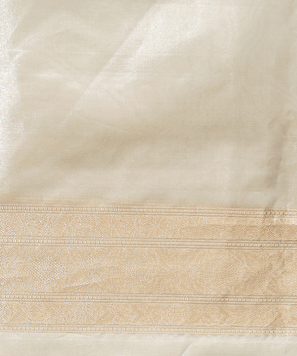 Handloom_Off_White_Kora_Tissue_Banarasi_Saree_With_Zari_Border_WeaverStory_05