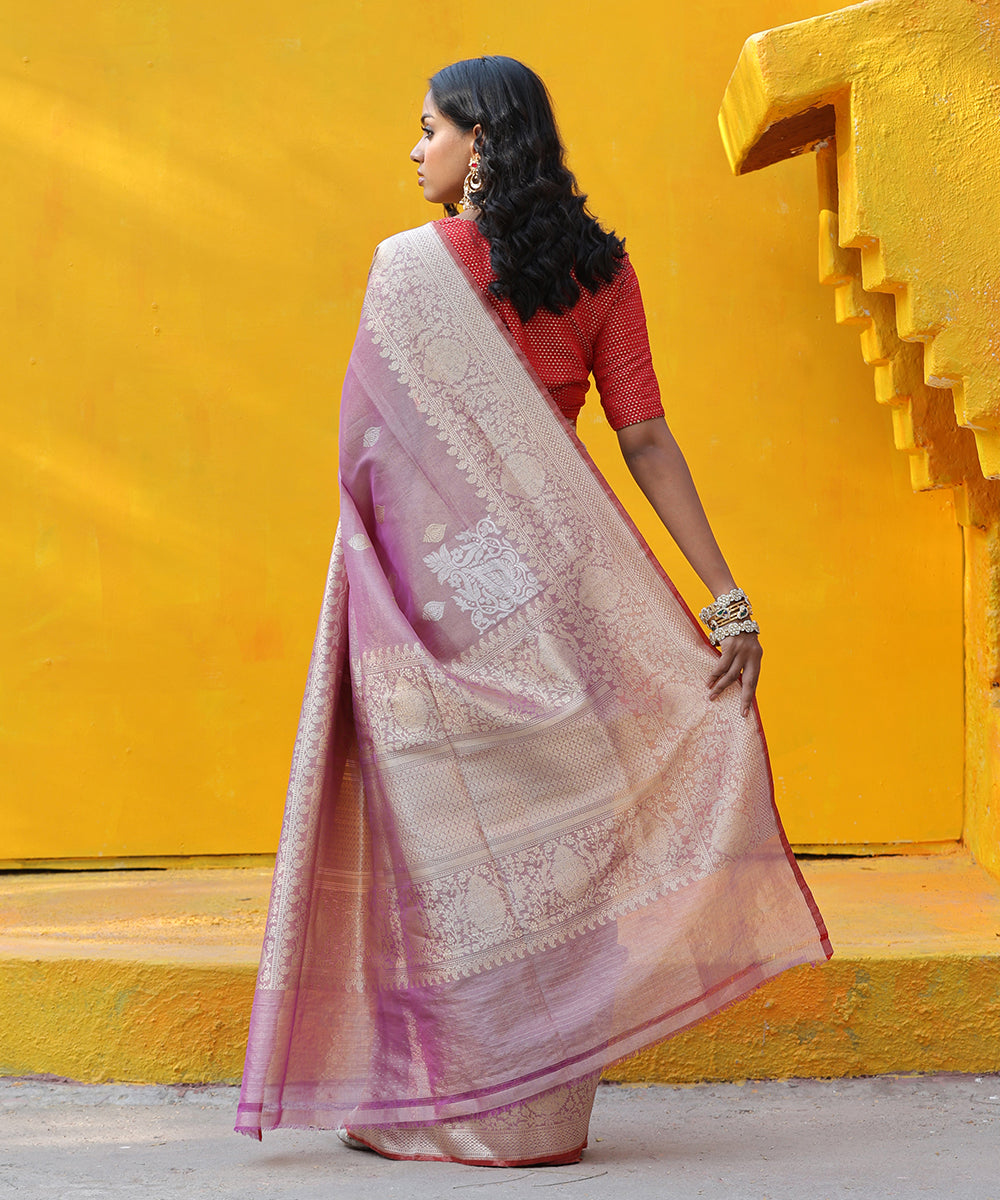 Handloom_Dust_Purple_Cotton_Tissue_Banarasi_Saree_With_Kadhwa_Booti_WeaverStory_03