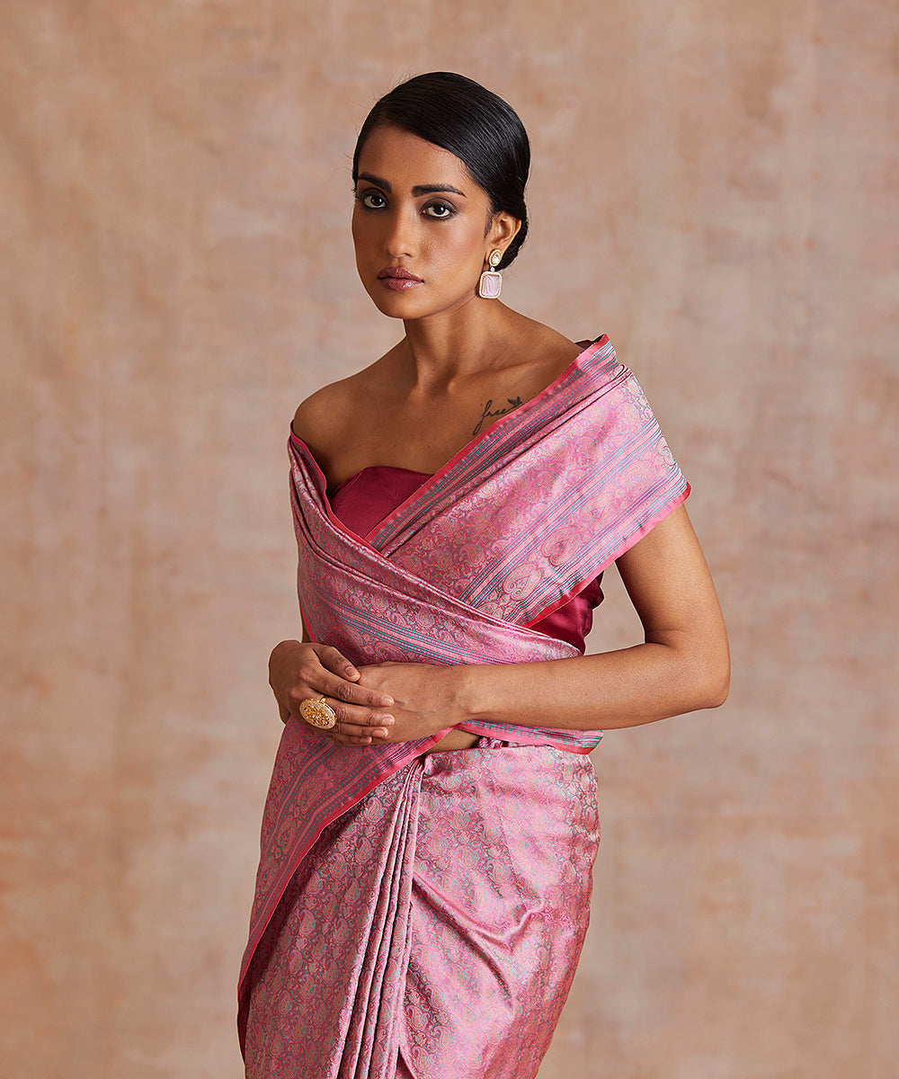 Handloom_Blush_Pink_Pure_Katan_Silk_Tanchoi_Banarasi_Saree_With_3_Color_Resham_Work_WeaverStory_01