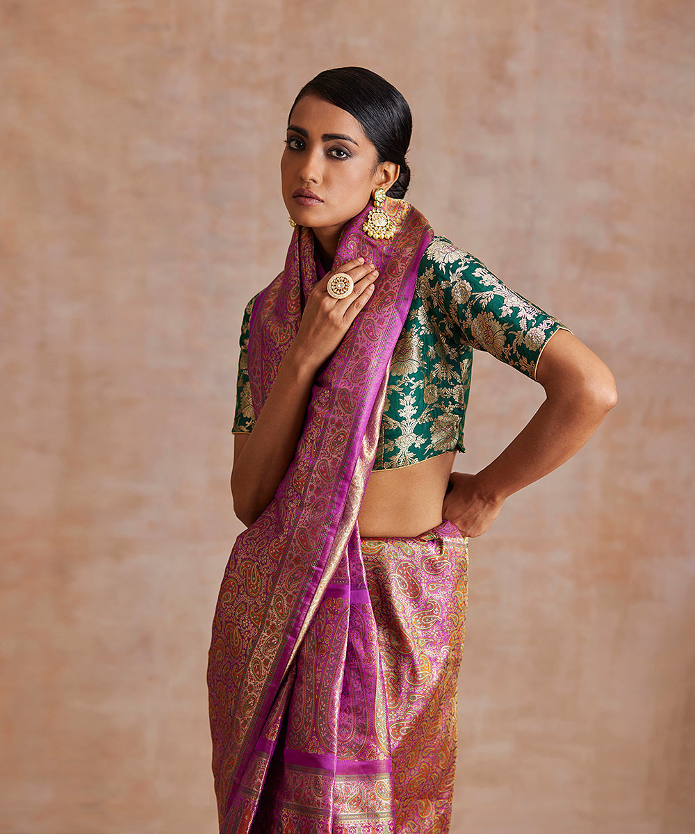 Purple_Double_Shade_Handloom_Pure_Katan_Silk_Tanchoi_Banarasi_Saree_WeaverStory_01