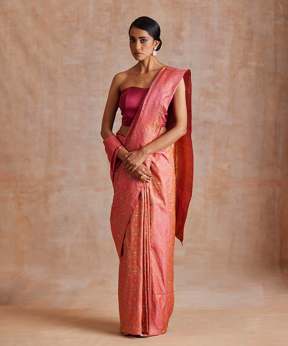 Handloom_Blush_Pink_Pure_Katan_Silk_Tanchoi_Banarasi_Saree_With_3_Color_Resham_WeaverStory_02