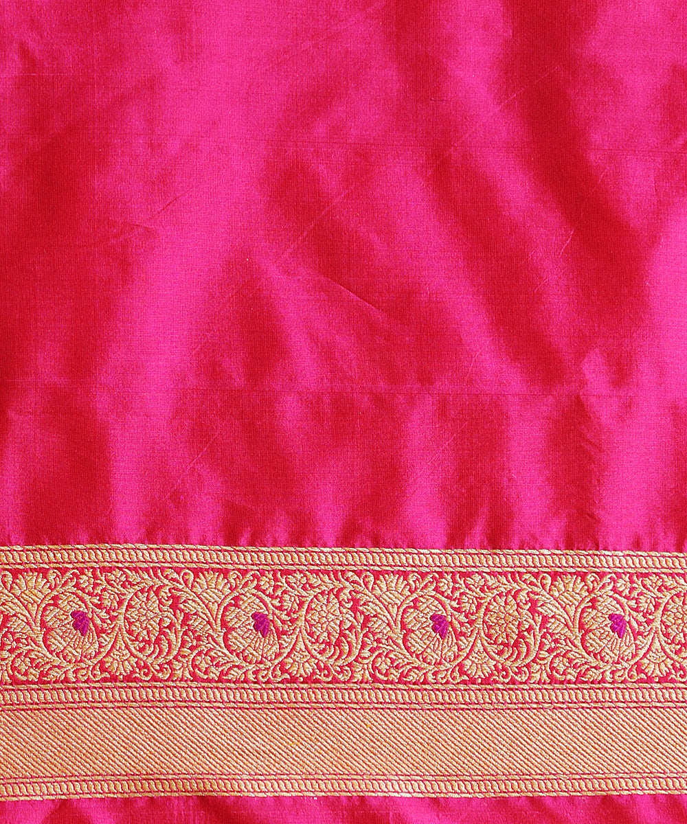 Hot_Pink_Handloom_Pure_Katan_Silk_Tanchoi_Banarasi_Saree_With_Meenakari_WeaverStory_05