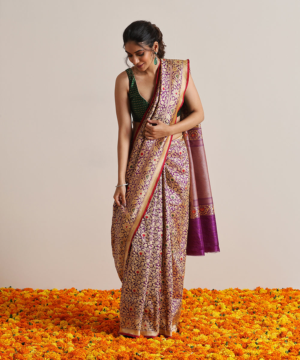 Purple_Handloom_Pure_Katan_Silk_Kimkhab_Banarasi_Saree_With_Meenakari_WeaverStory_02