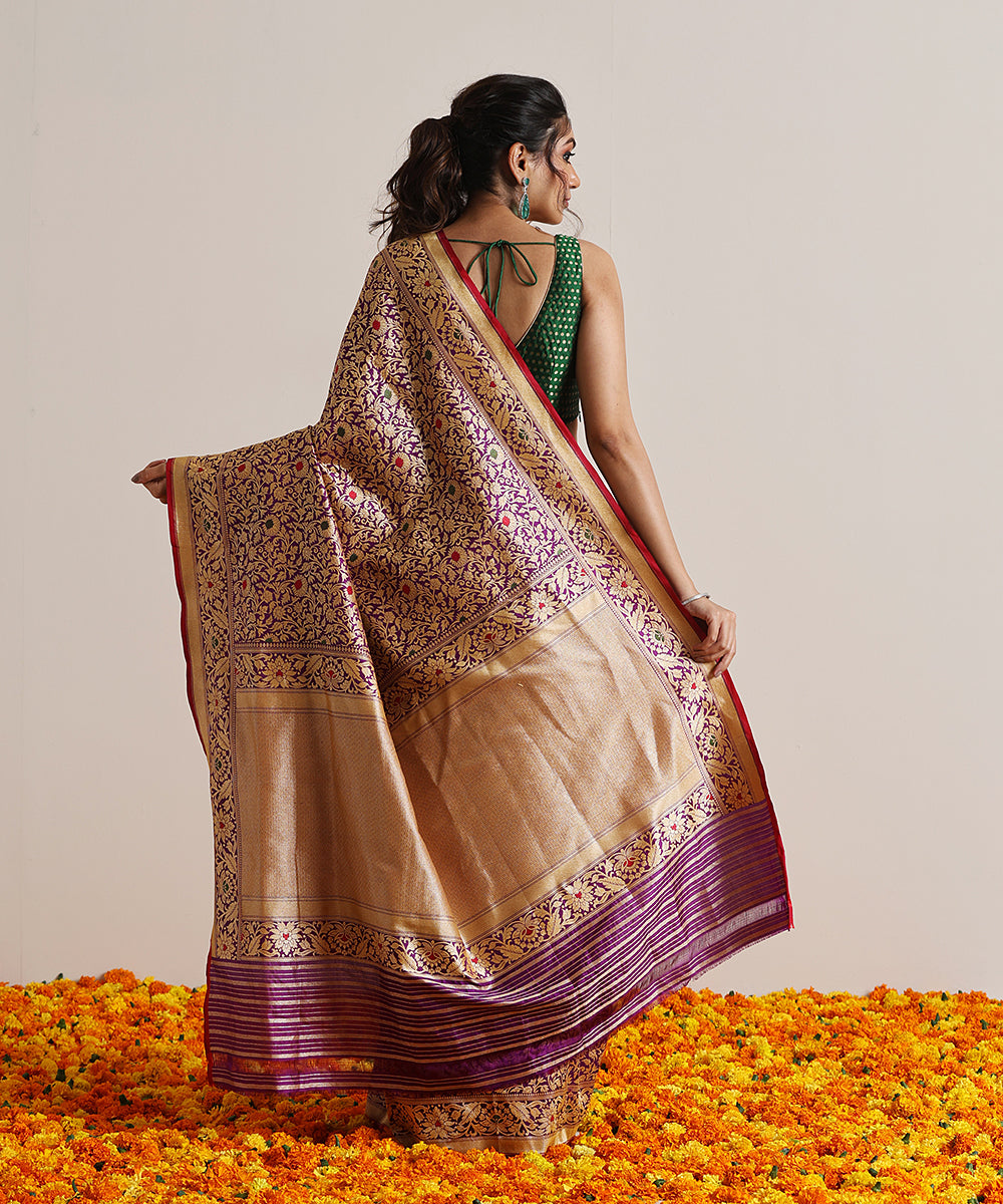 Purple_Handloom_Pure_Katan_Silk_Kimkhab_Banarasi_Saree_With_Meenakari_WeaverStory_03