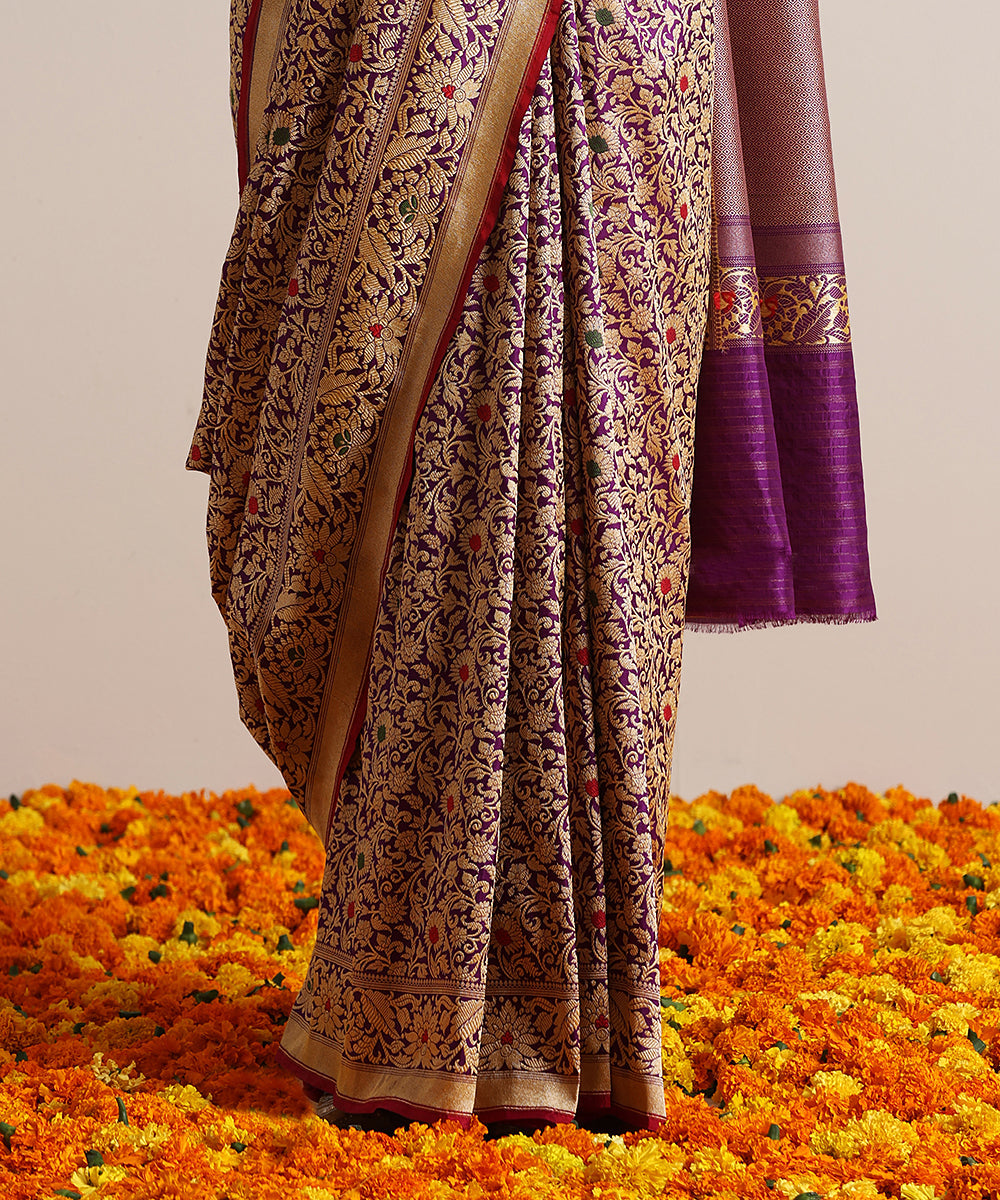 Purple_Handloom_Pure_Katan_Silk_Kimkhab_Banarasi_Saree_With_Meenakari_WeaverStory_04