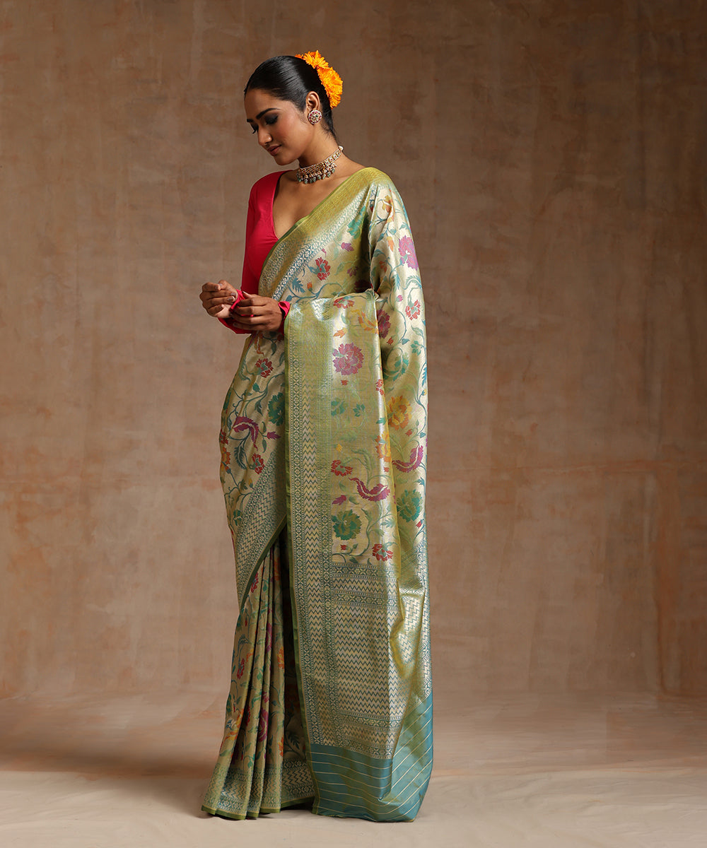 Blue_Dual_Tone_Handloom_Pure_Katan_Silk_Kimkhab_Banarasi_Saree_With_Zari_Base_WeaverStory_02