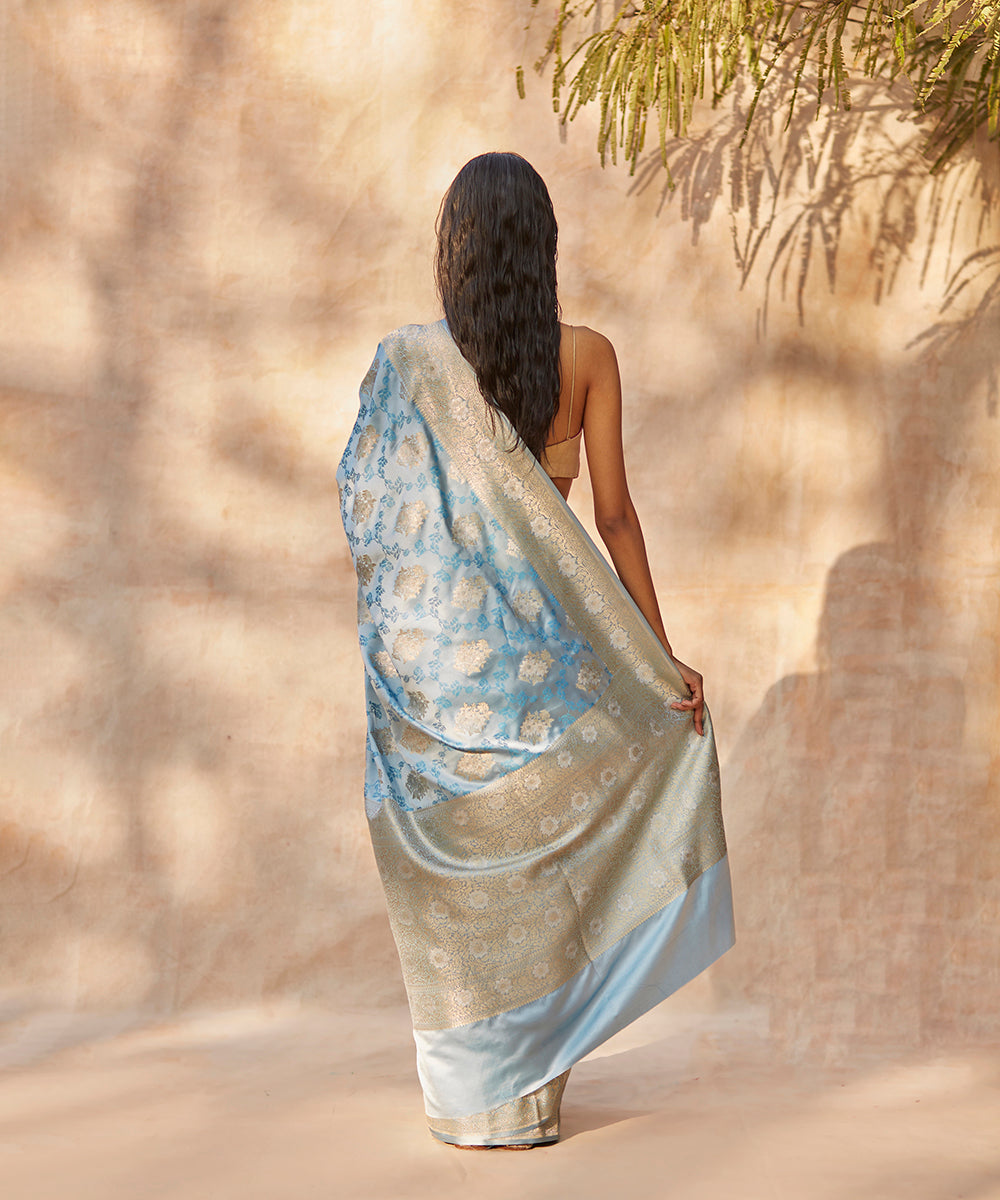Pigeon_Blue_Handloom_Pure_Gajji_Silk_Tanchoi_Banarasi_Saree_WeaverStory_03