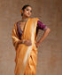 Handloom_Saffron_Pure_Katan_Silk_Kimkhab_Banarasi_Saree_With_Gold_Zari_Border_WeaverStory_01