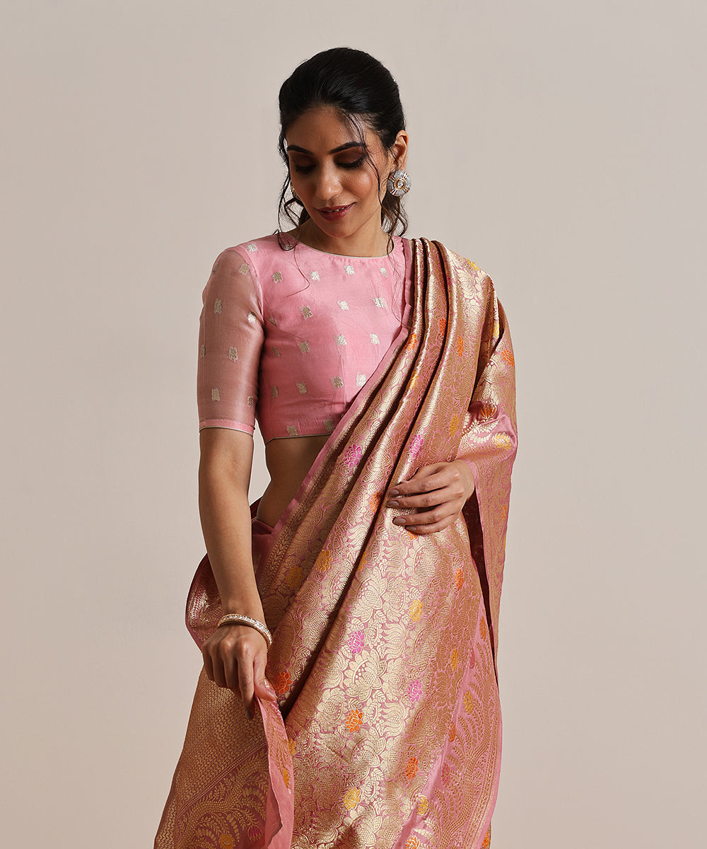Rose_Pink_Handloom_Pure_Katan_Silk_Kimkhab_Banarasi_Saree_With_Meenakari_WeaverStory_01