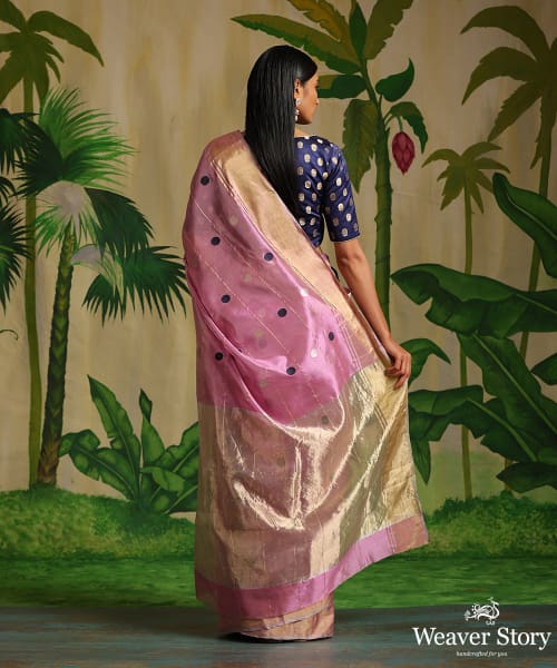 Mauve_Handloom_Pure_Chanderi_Silk_Saree_With_Booti_And_Tissue_Border_WeaverStory_03