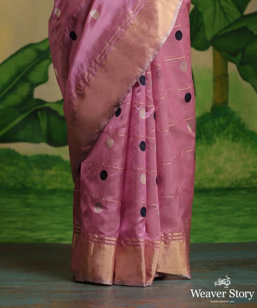 Mauve_Handloom_Pure_Chanderi_Silk_Saree_With_Booti_And_Tissue_Border_WeaverStory_04