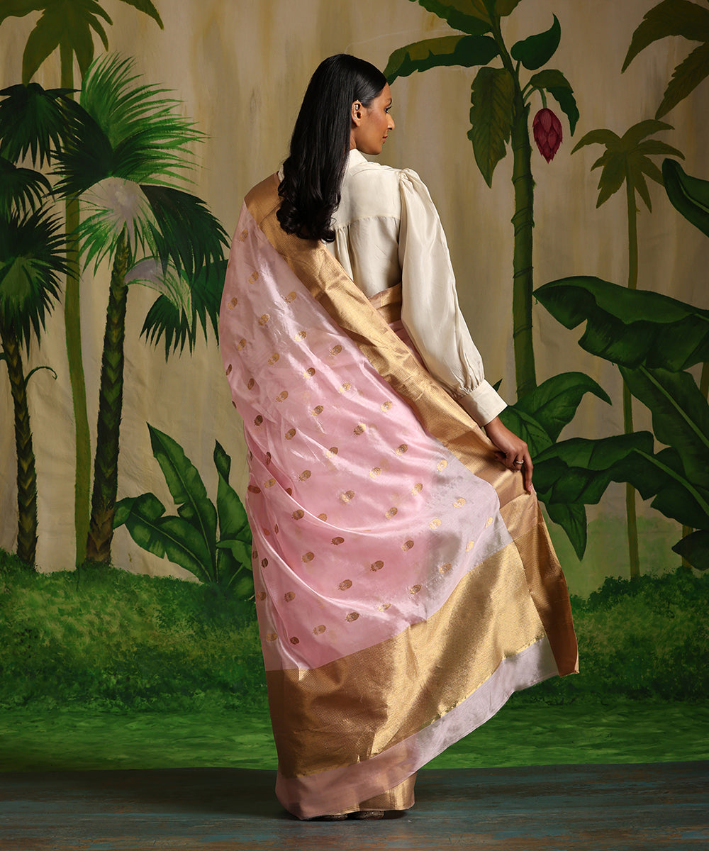 Baby_Pink_Handloom_Pure_Chanderi_Silk_Saree_With_Gold_And_Silver_Meenakari_Booti_WeaverStory_03