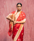 Red_Handloom_Pure_Katan_Silk_Banarasi_Saree_Saree_With_Zari_Booti_WeaverStory_01