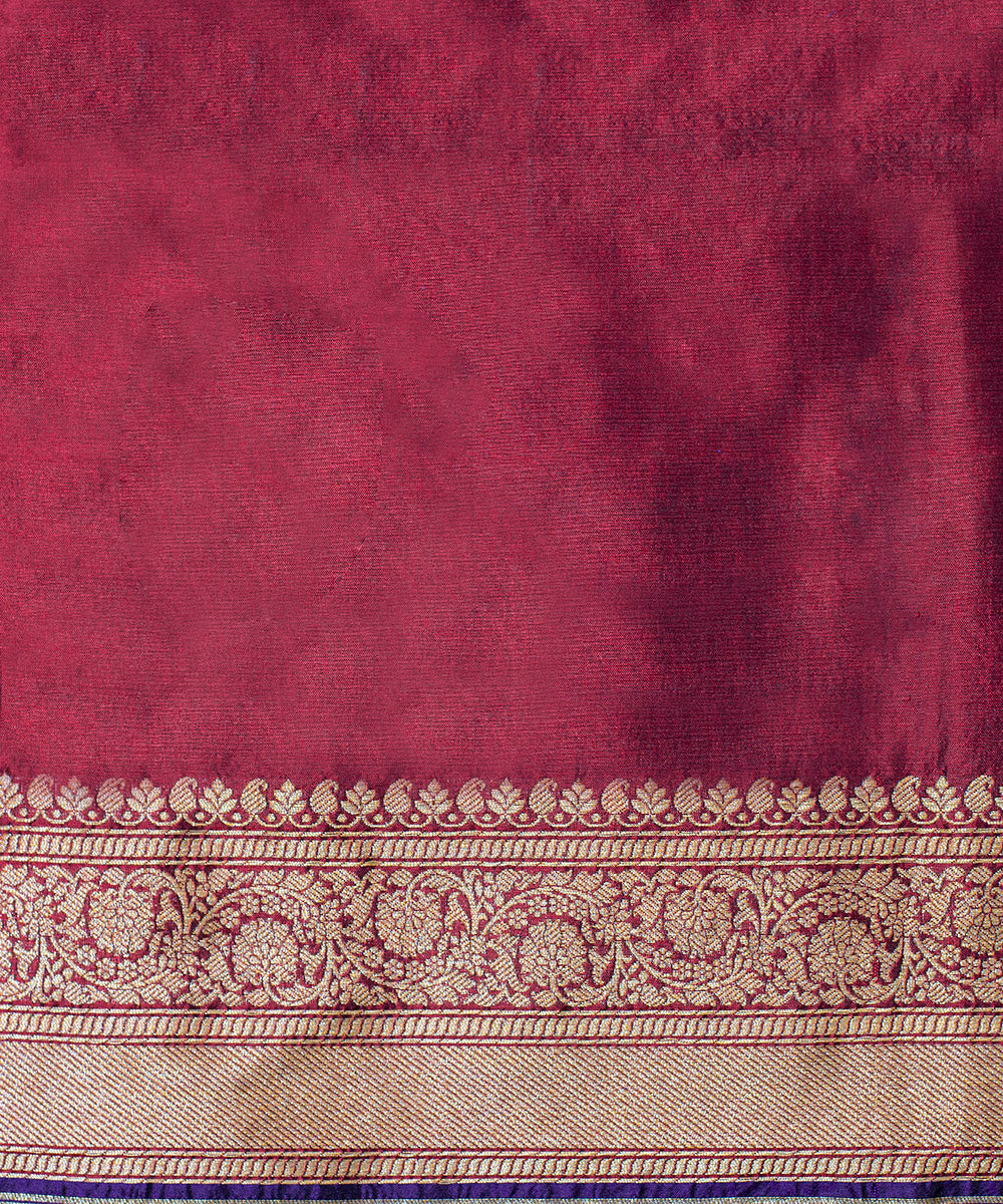 Handloom_Purple_Double_Shade_Pure_Katan_Silk_Banarasi_Saree_With_Cutwork_Booti_WeaverStory_05