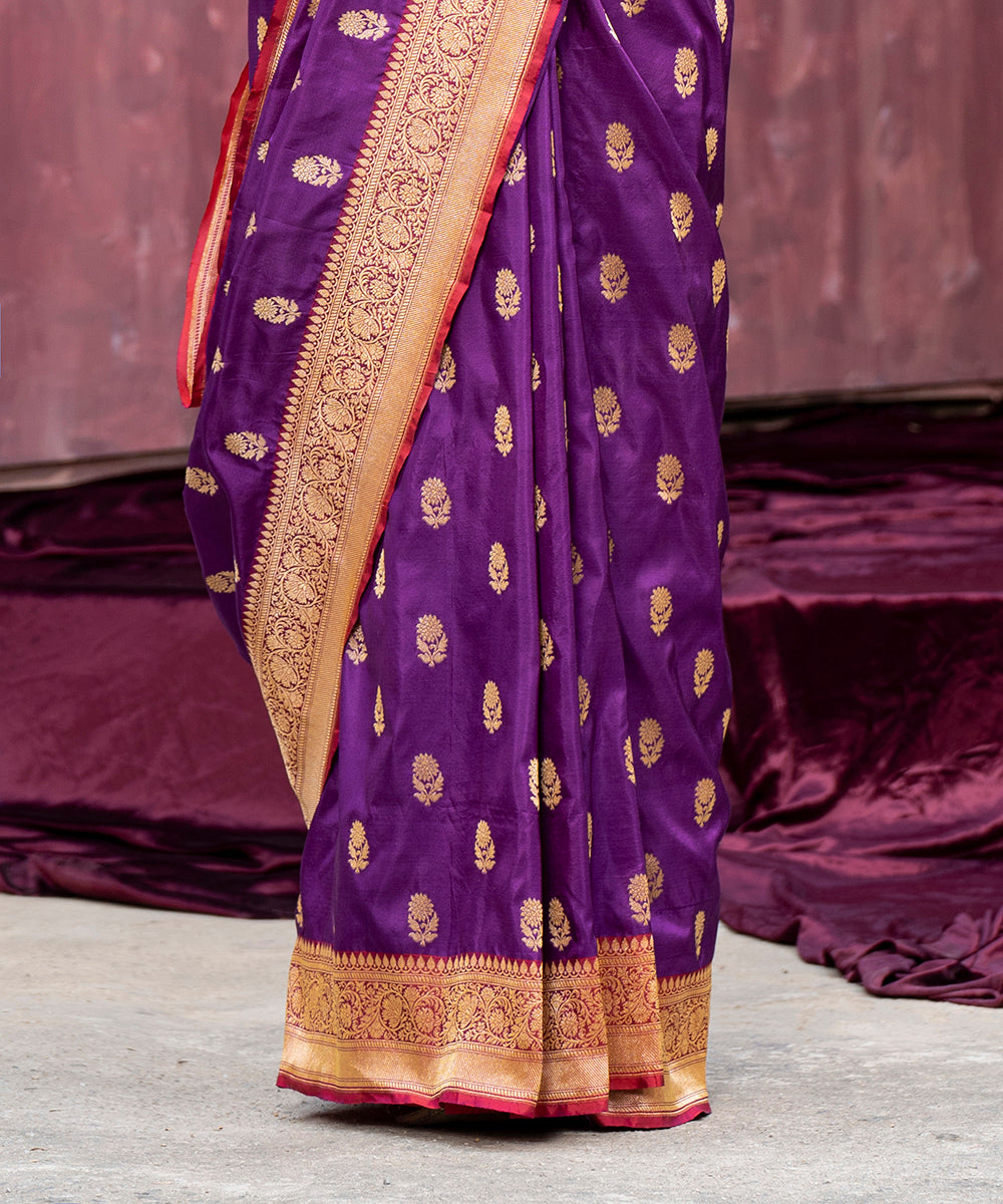 Handloom_Violet_Pure_Katan_Silk_Banarasi_Saree_With_Cutwork_Booti_WeaverStory_04
