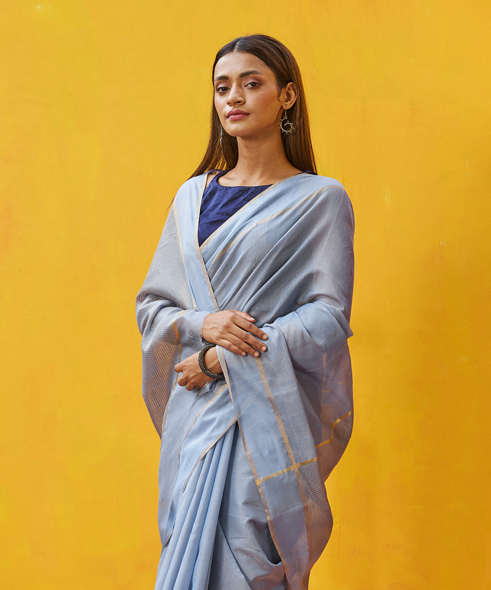 Handloom_Pastel_Blue_And_Golden_Pure_Tissue_Chanderi_Saree_WeaverStory_01