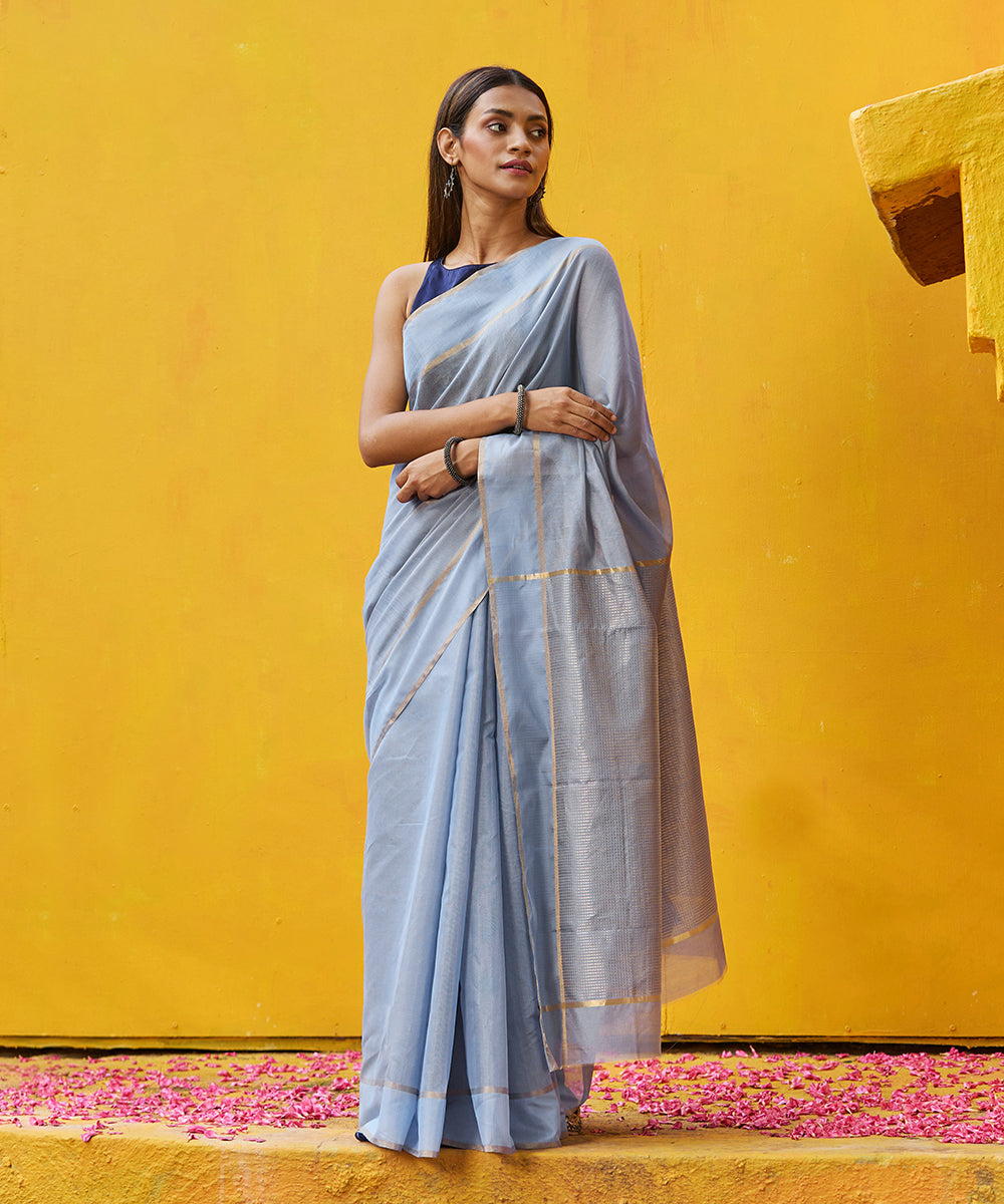 Handloom_Pastel_Blue_And_Golden_Pure_Tissue_Chanderi_Saree_WeaverStory_02