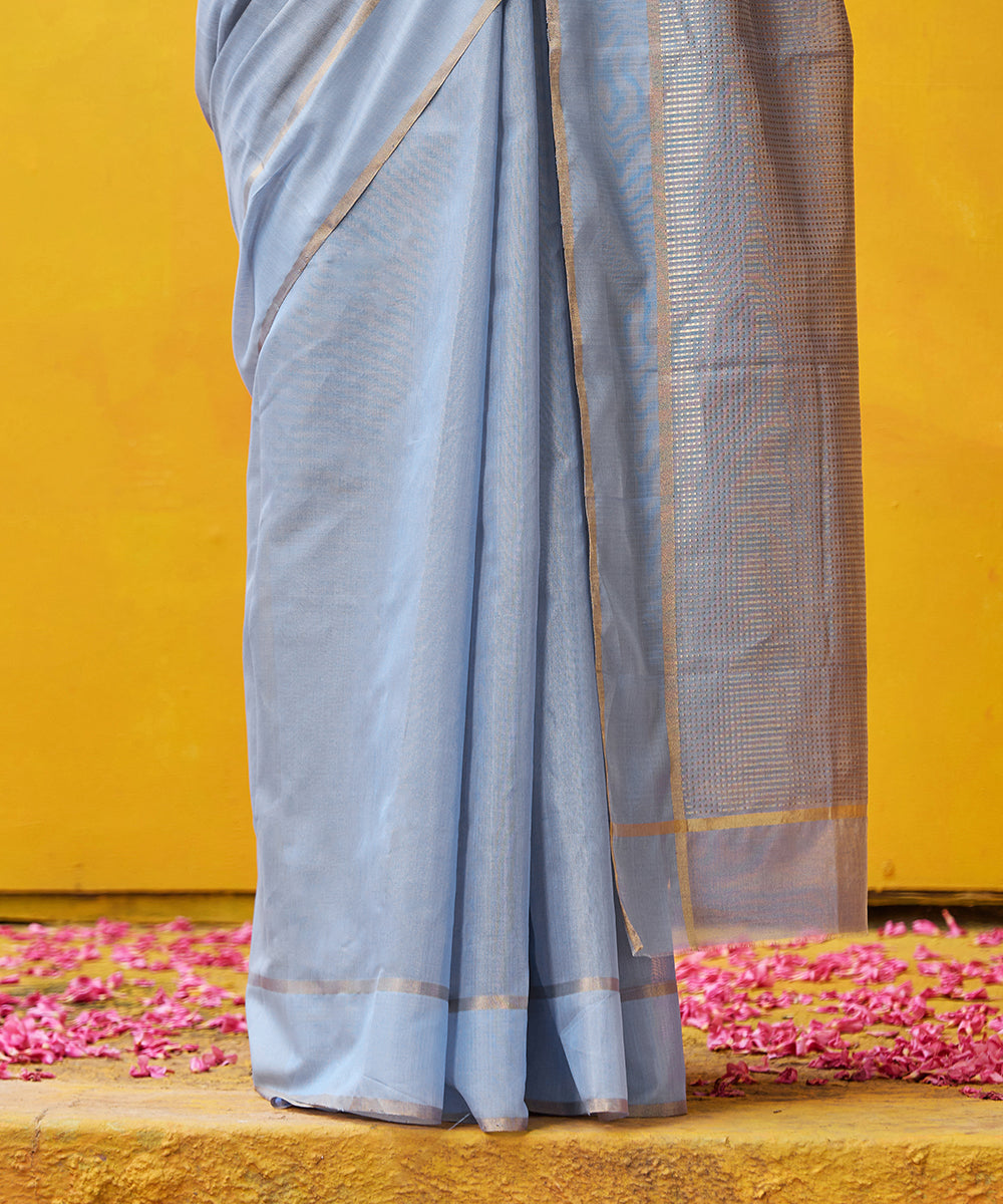 Handloom_Pastel_Blue_And_Golden_Pure_Tissue_Chanderi_Saree_WeaverStory_04