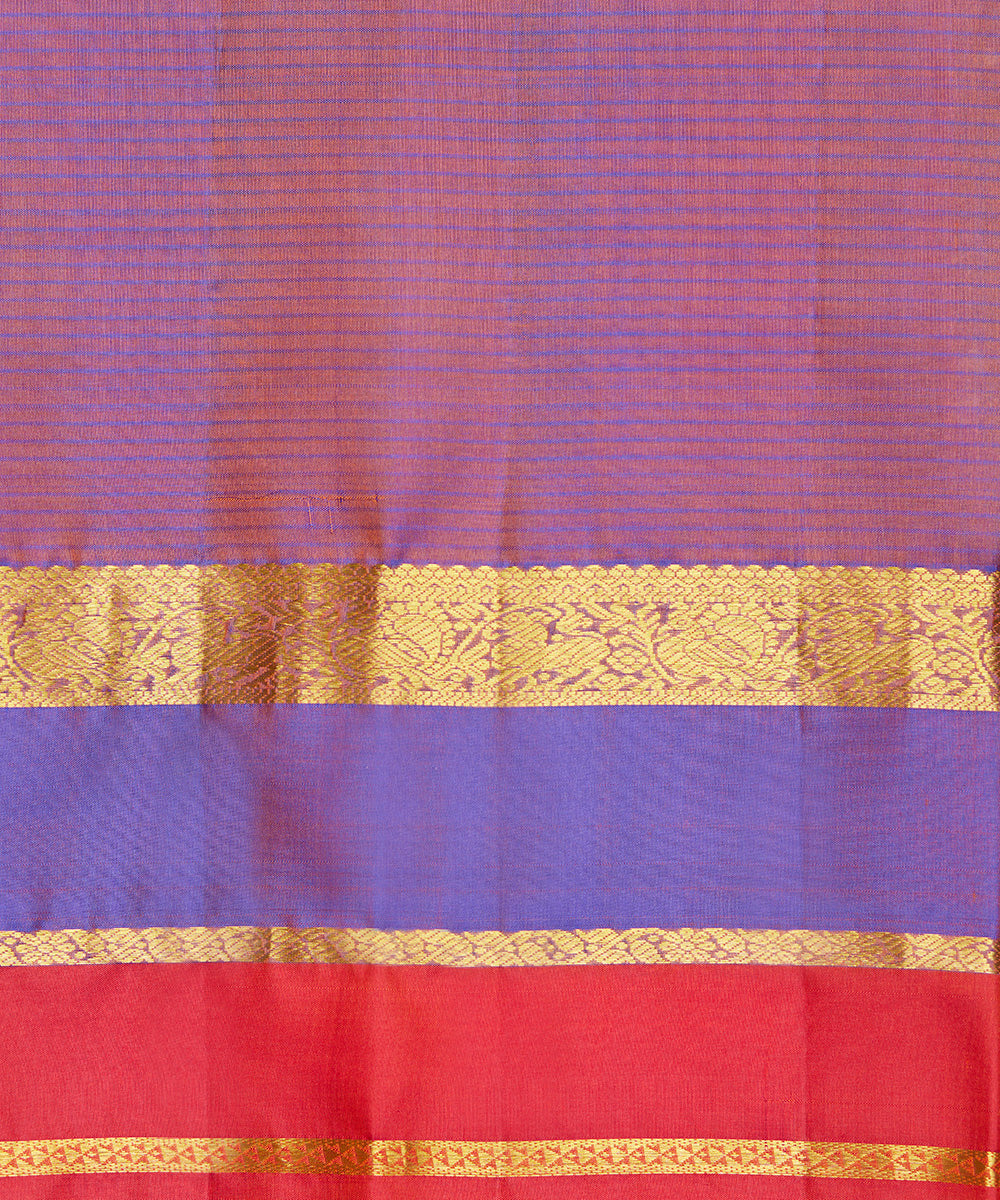 Green_And_Orange_Double_Shade_Handloom_Pure_Silk_Kanjivaram_Saree_WeaverStory_06