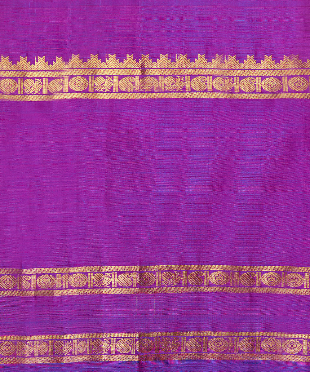 Purple_Handloom_Pure_Zari_Kanjivaram_Silk_Saree_With_Zari_Ckecks_And_Yali_Motifs_WeaverStory_06