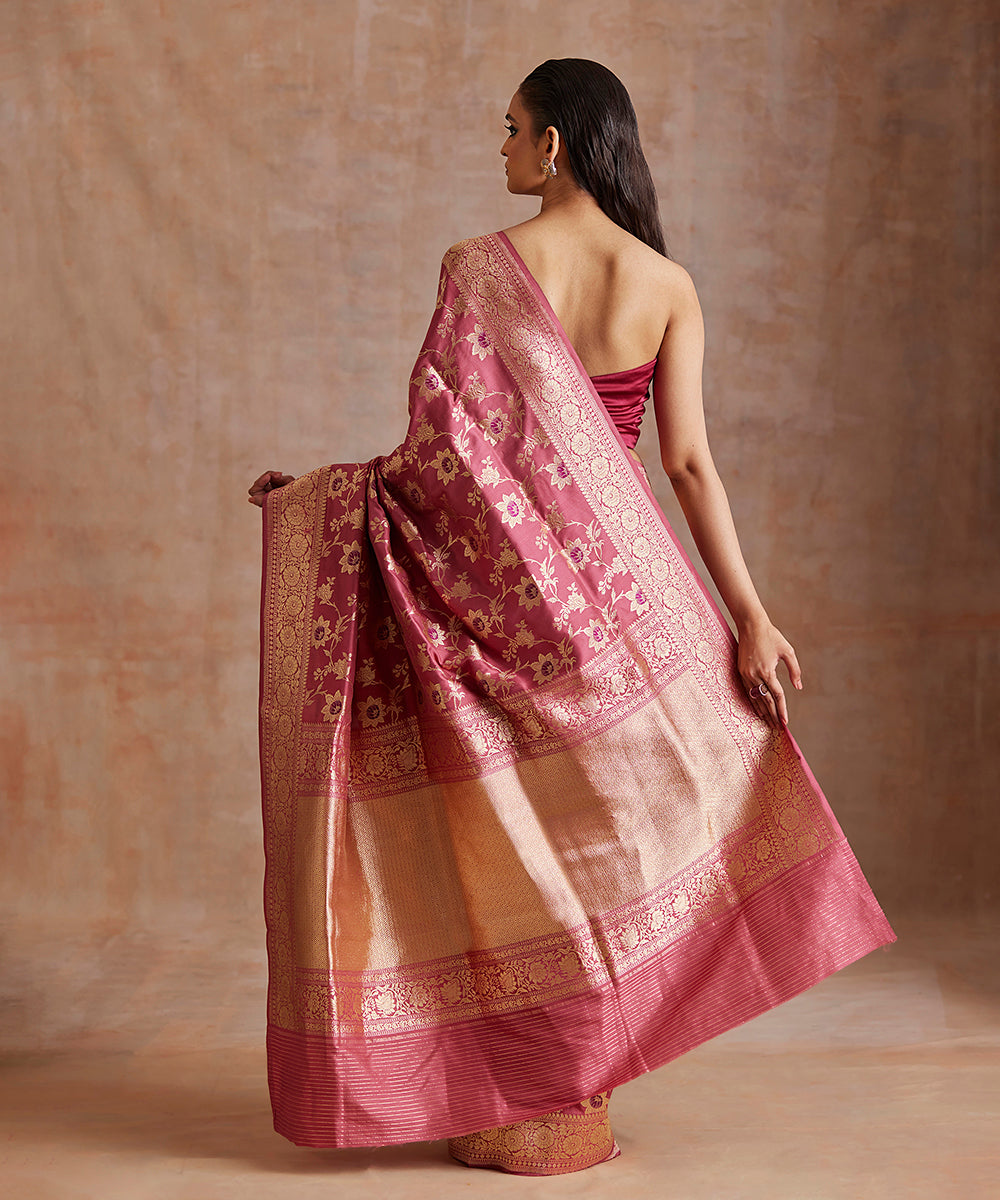 Rose_Pink_Handloom_Pure_Katan_Silk_Banarasi_Saree_With_Meenakari_WeaverStory_03