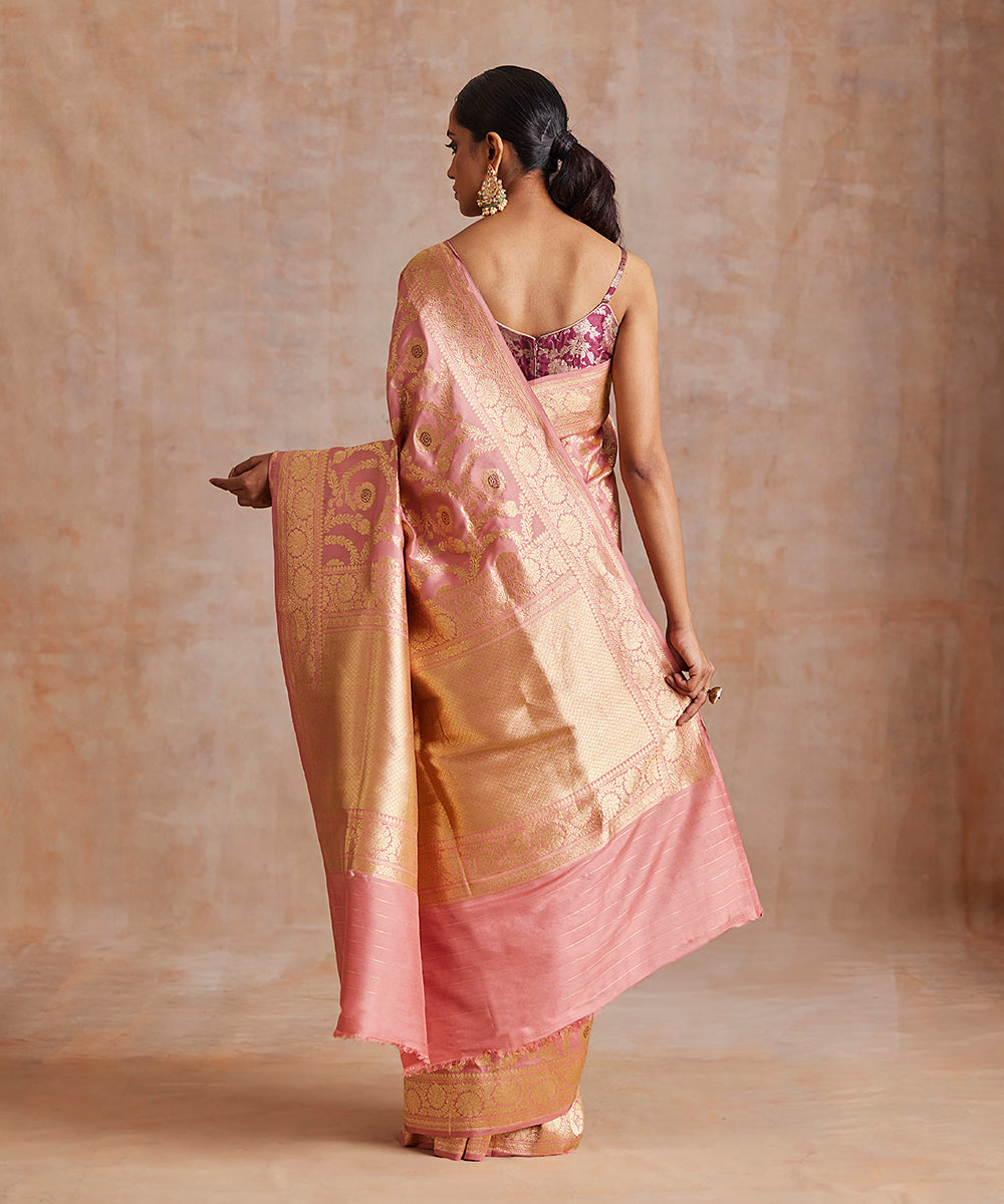 Handloom_Peach_Pure_Katan_Silk_Banarasi_Saree_With_Meenakari_Kadhwa_Jaal_WeaverStory_03
