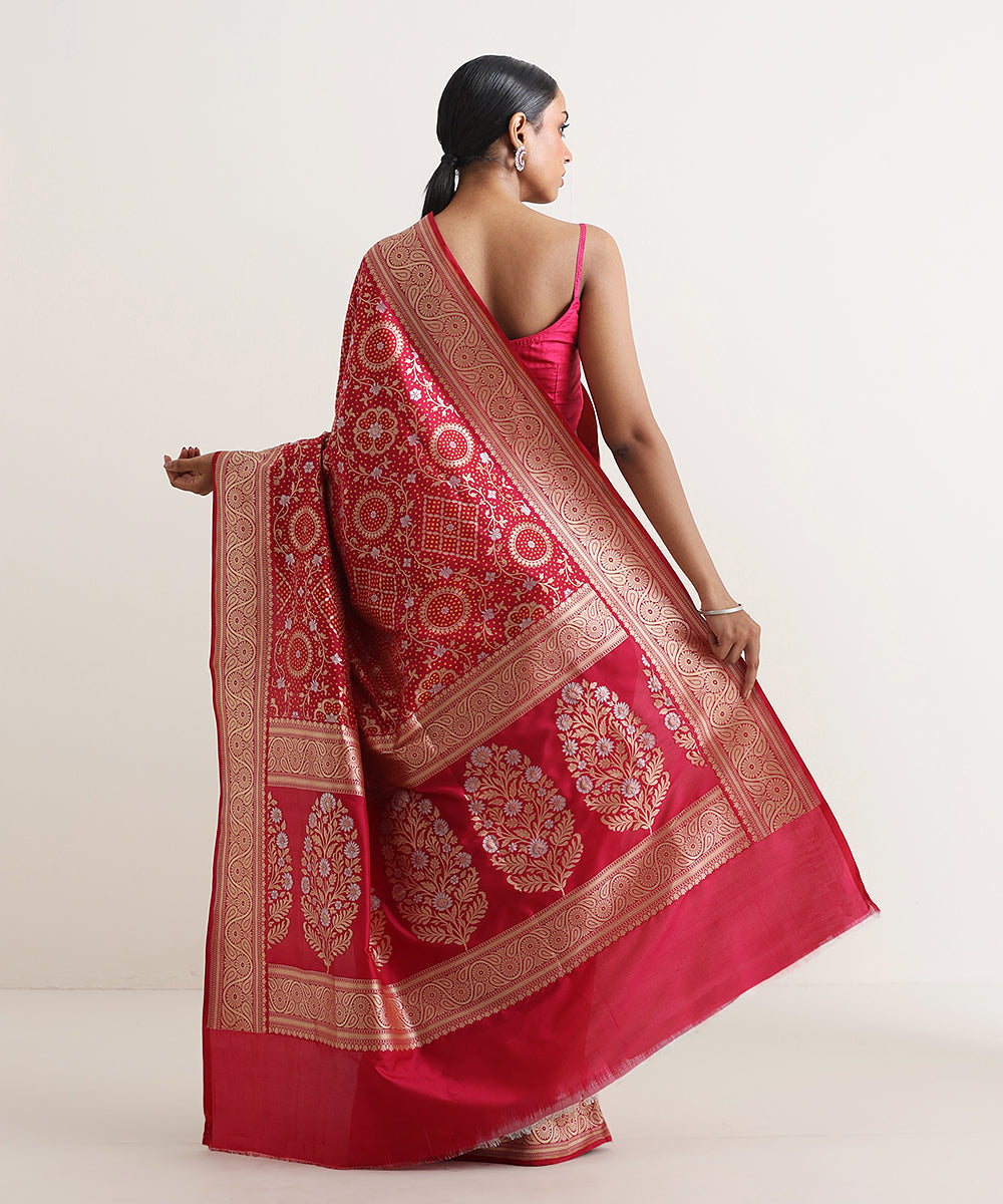 Handloom_Pink_Pure_Katan_Silk_Banarasi_Saree_With_All_Over_Sona_Rupa_Zari_Jaal_WeaverStory_03