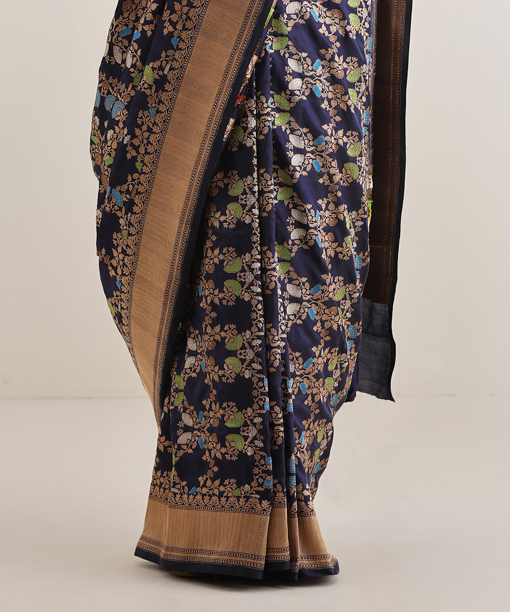 Ink_Blue_Handloom_Pure_Katan_Silk_Banarasi_Saree_With_Meenakari_Jaal_WeaverStory_04