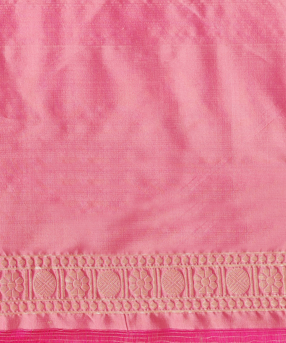 Beige_Handloom_Meenakari_Banarasi_Patola_Saree_With_Pink_Border_WeaverStory_05