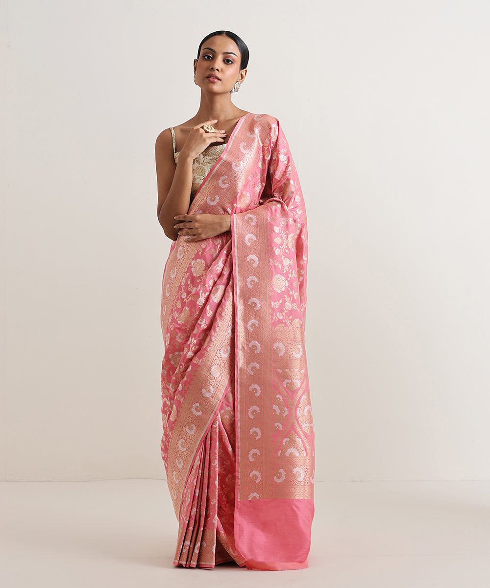 Handloom_Baby_Pink_Pure_Katan_Silk_Banarasi_Saree_With_Silver_Meenakari_WeaverStory_02