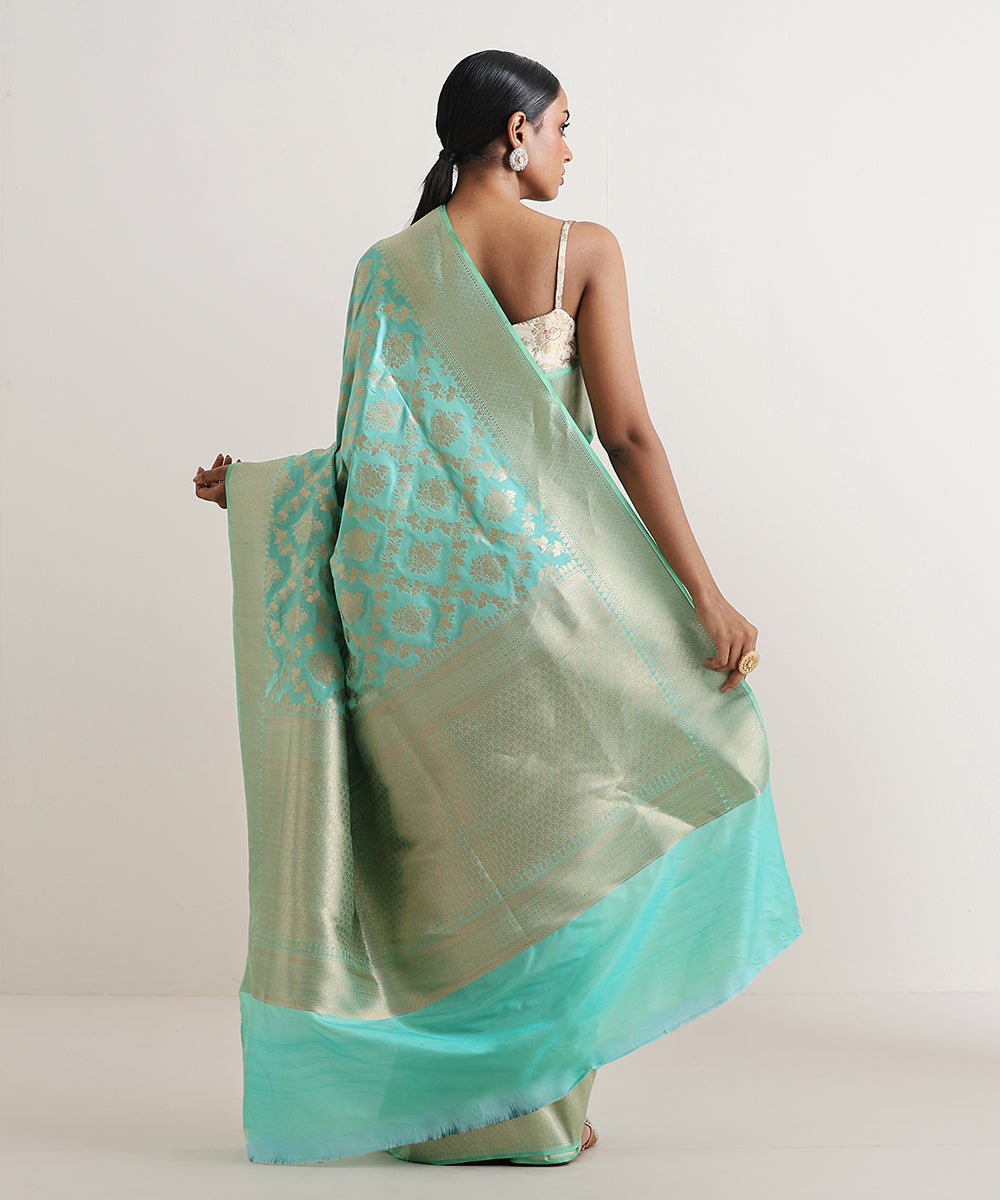 Mint_Green_Double_Shade_Handloom_Pure_Katan_Silk_Banarasi_Saree_With_Jaal_WeaverStory_03