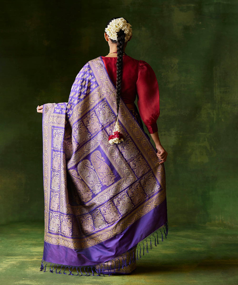 Purple_Handloom_Pure_Malda_Silk_Banarasi_Baluchari_Saree_With_Paisley_Booti_WeaverStory_03