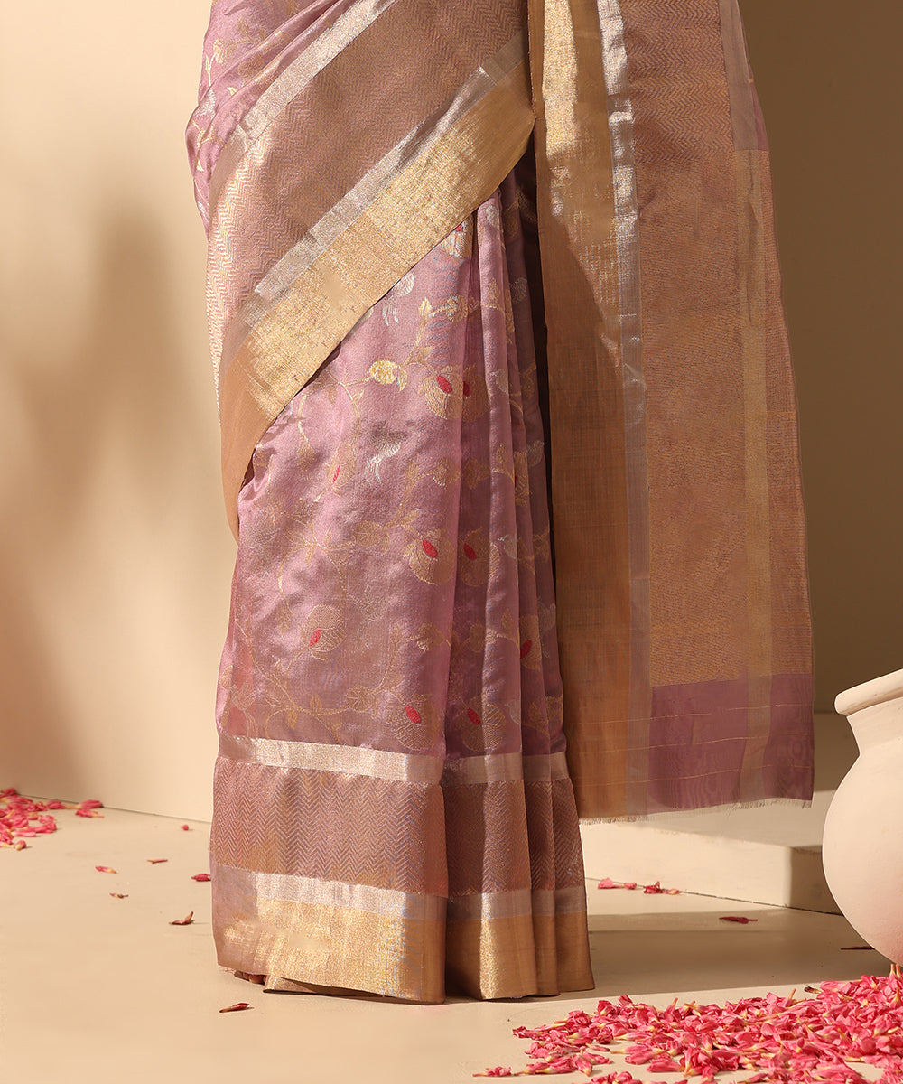 Handloom_Lavender_Pure_Chanderi_Saree_With_All_Over_Jaal_And_Chidiyaa_Booti_WeaverStory_04