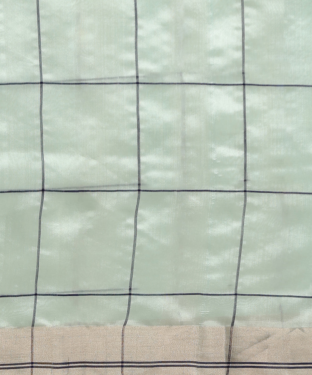 Handloom_Sky_Blue_Pure_Chanderi_Silk_Saree_With_Big_Checks_And_Meena_Booti_WeaverStory_05