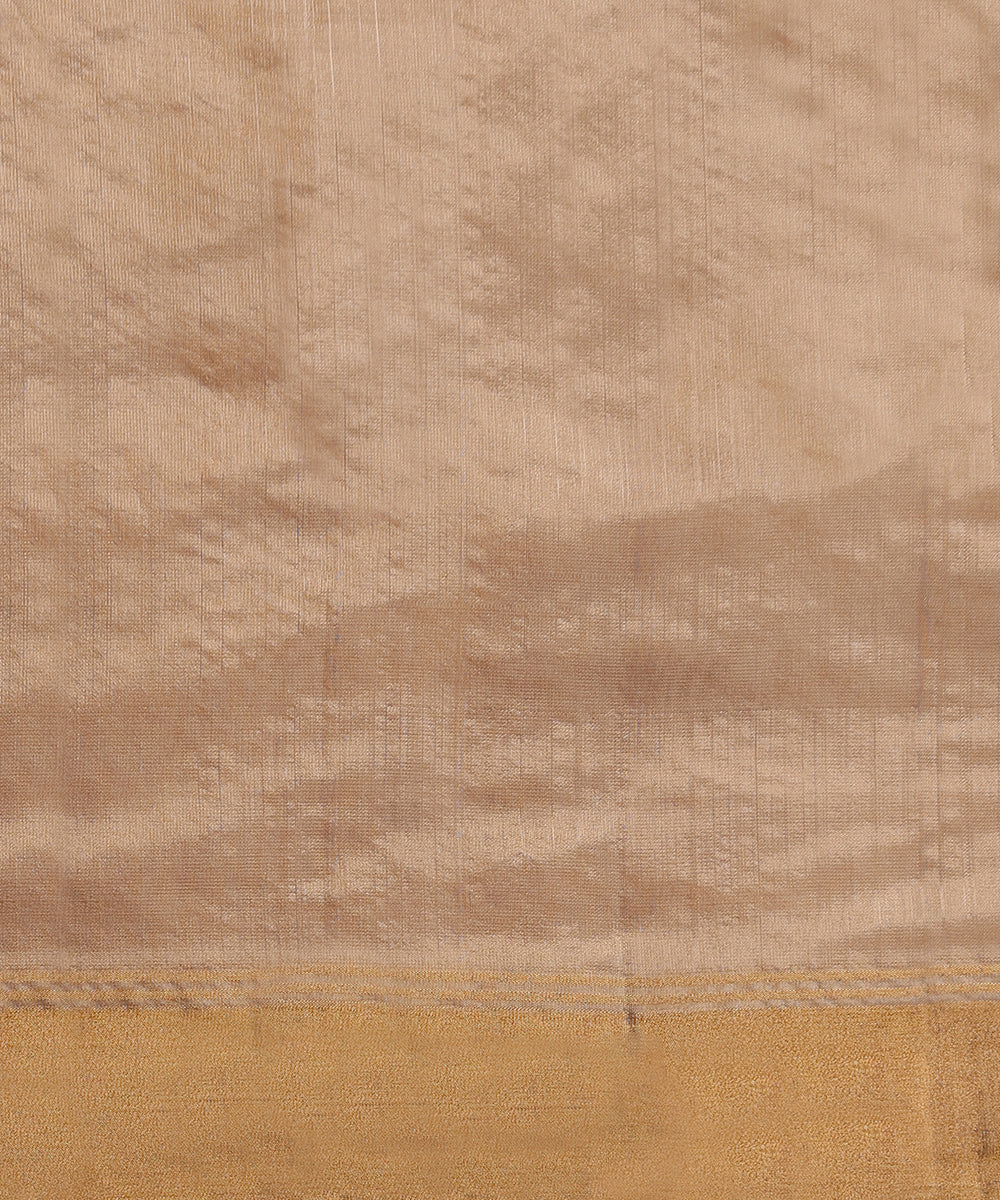 Handloom_Cream_And_White_Striped_Pure_Chanderi_Silk_Saree_With_Meena_Booti_WeaverStory_05
