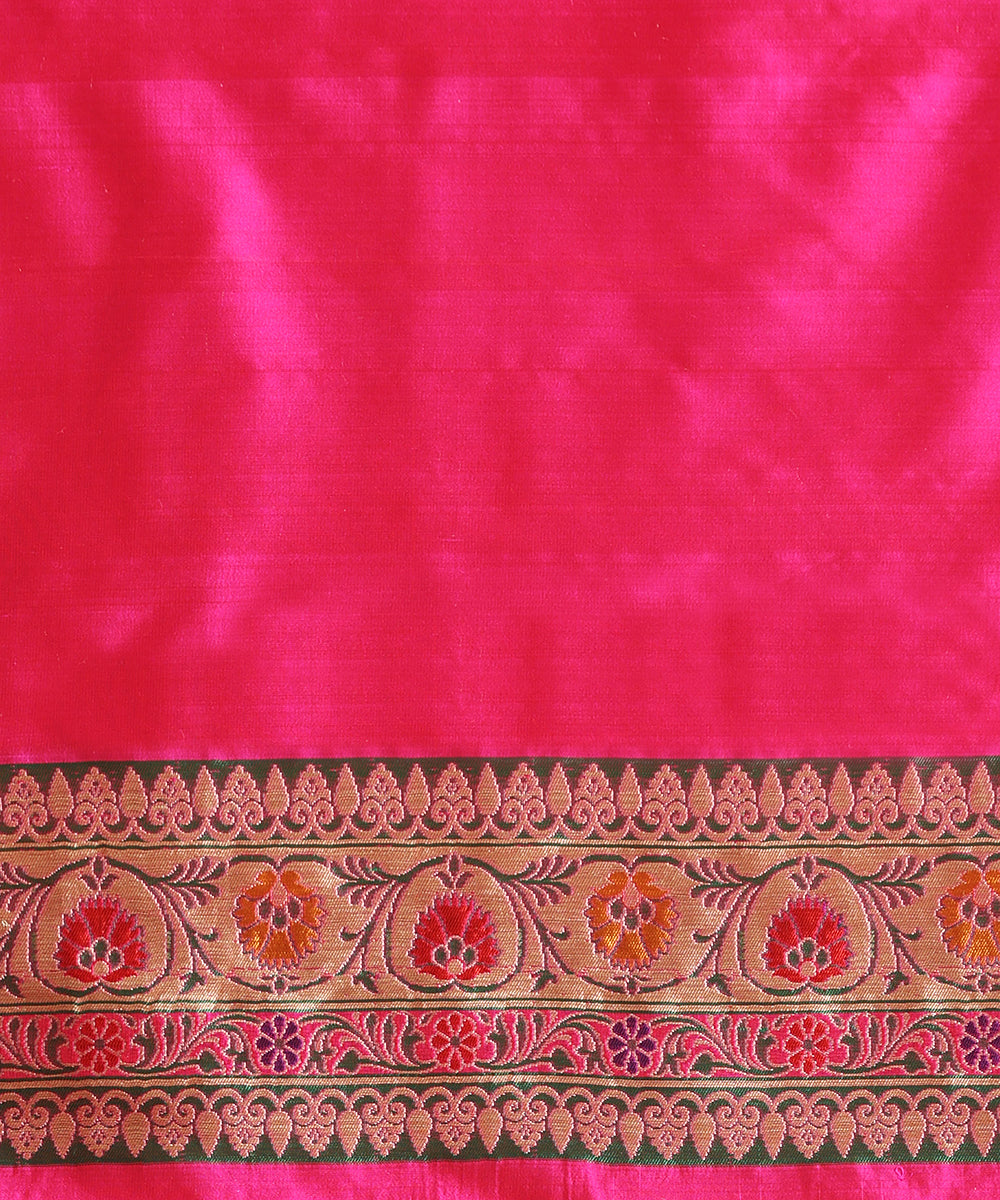 Handloom_Rani_Pink_Pure_Katan_Silk_Banarasi_Patola_Saree_With_Meenakari_Border_WeaverStory_05