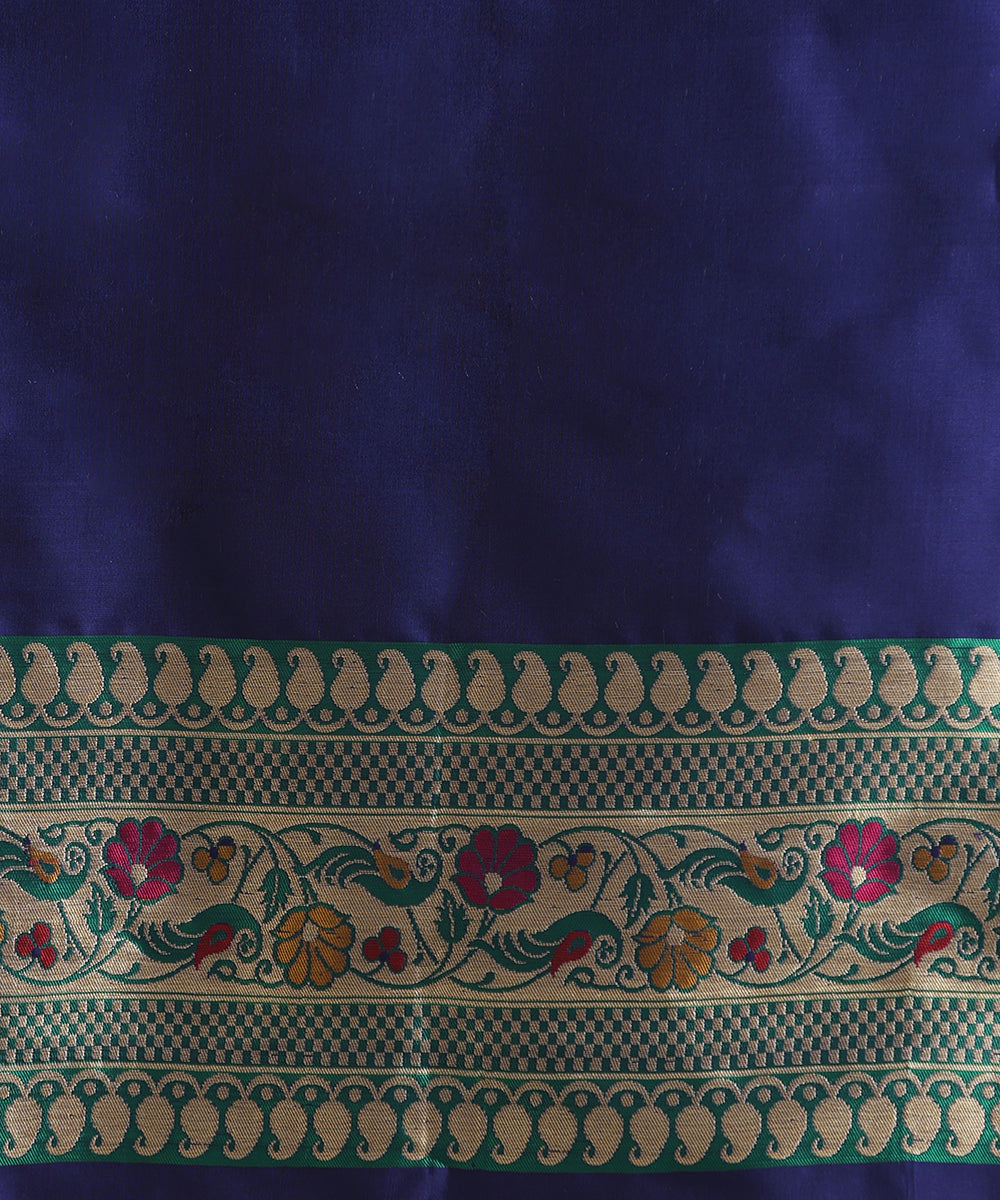 Handloom_Navy_Blue_Pure_Katan_Silk_Banarasi_Patola_Saree_With_Meenakari_Border_WeaverStory_05