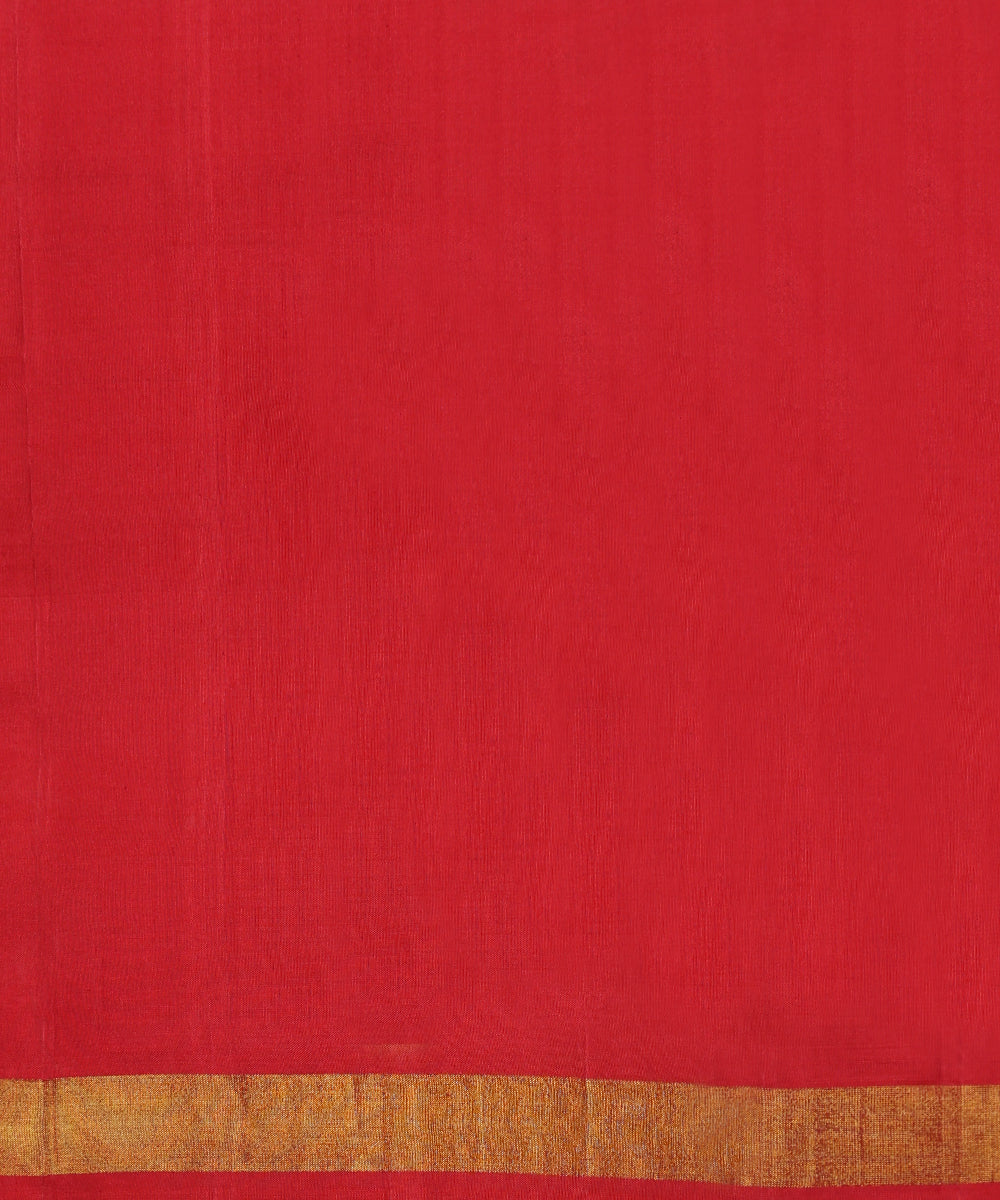 Teal_Green_Double_Shade_Handloom_Pure_Mulbery_Silk_Patola_Single_Ikat_Saree_With_Red_Border_WeaverStory_05